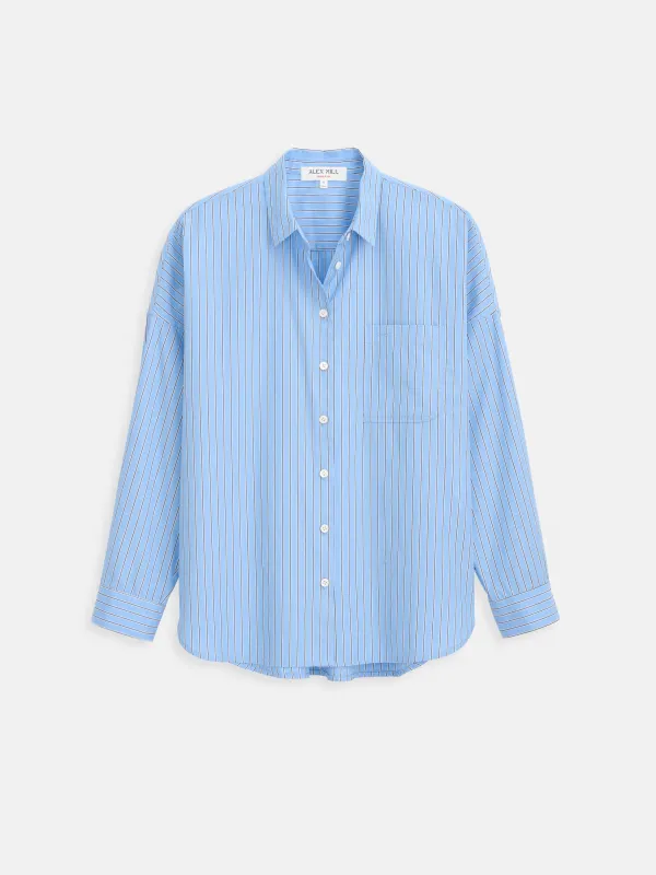 Jo Striped Shirt In Cotton Poplin sold by Alex Mill