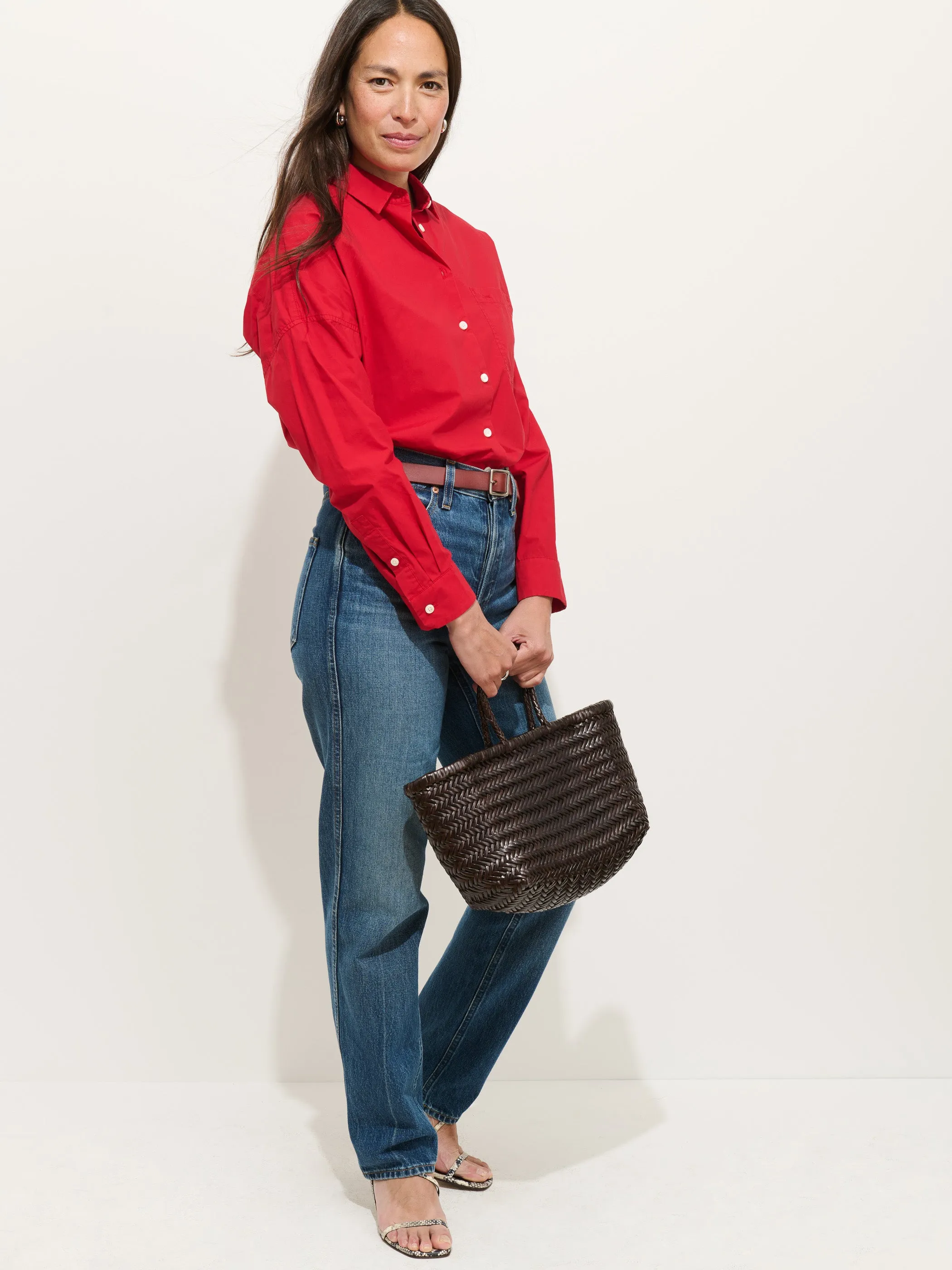 Jo Shirt In Cotton Poplin sold by Alex Mill product image thumbnail 2