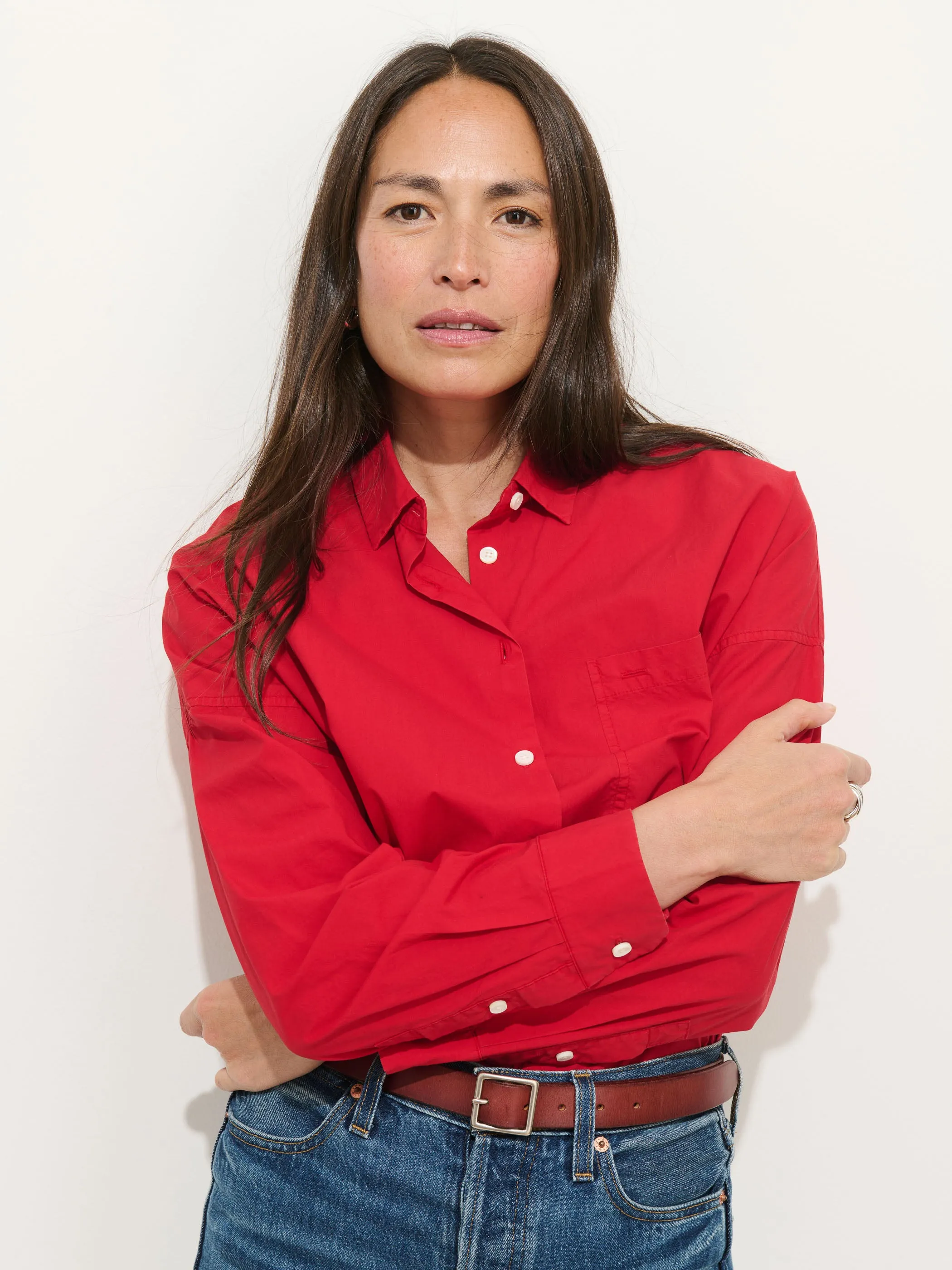 Jo Shirt In Cotton Poplin sold by Alex Mill product image thumbnail 4