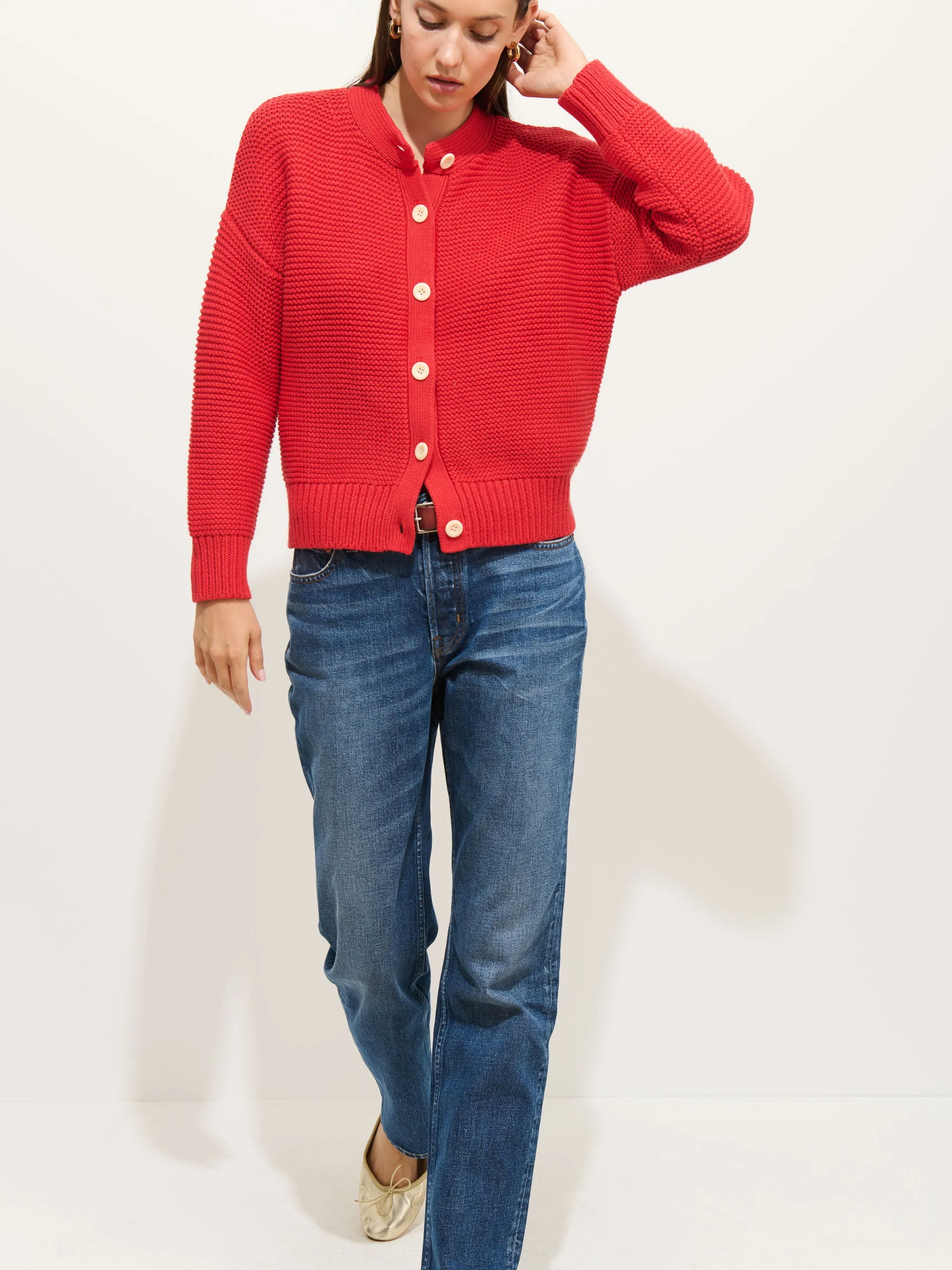 Nico Cardigan In Cotton sold by Alex Mill product image thumbnail 3