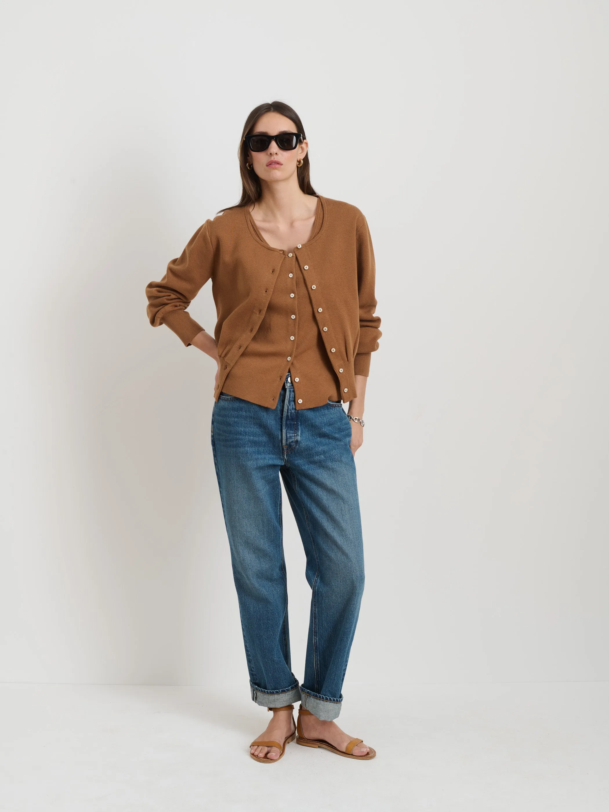 Louisa Cardigan In Cotton Cashmere sold by Alex Mill product image thumbnail 3