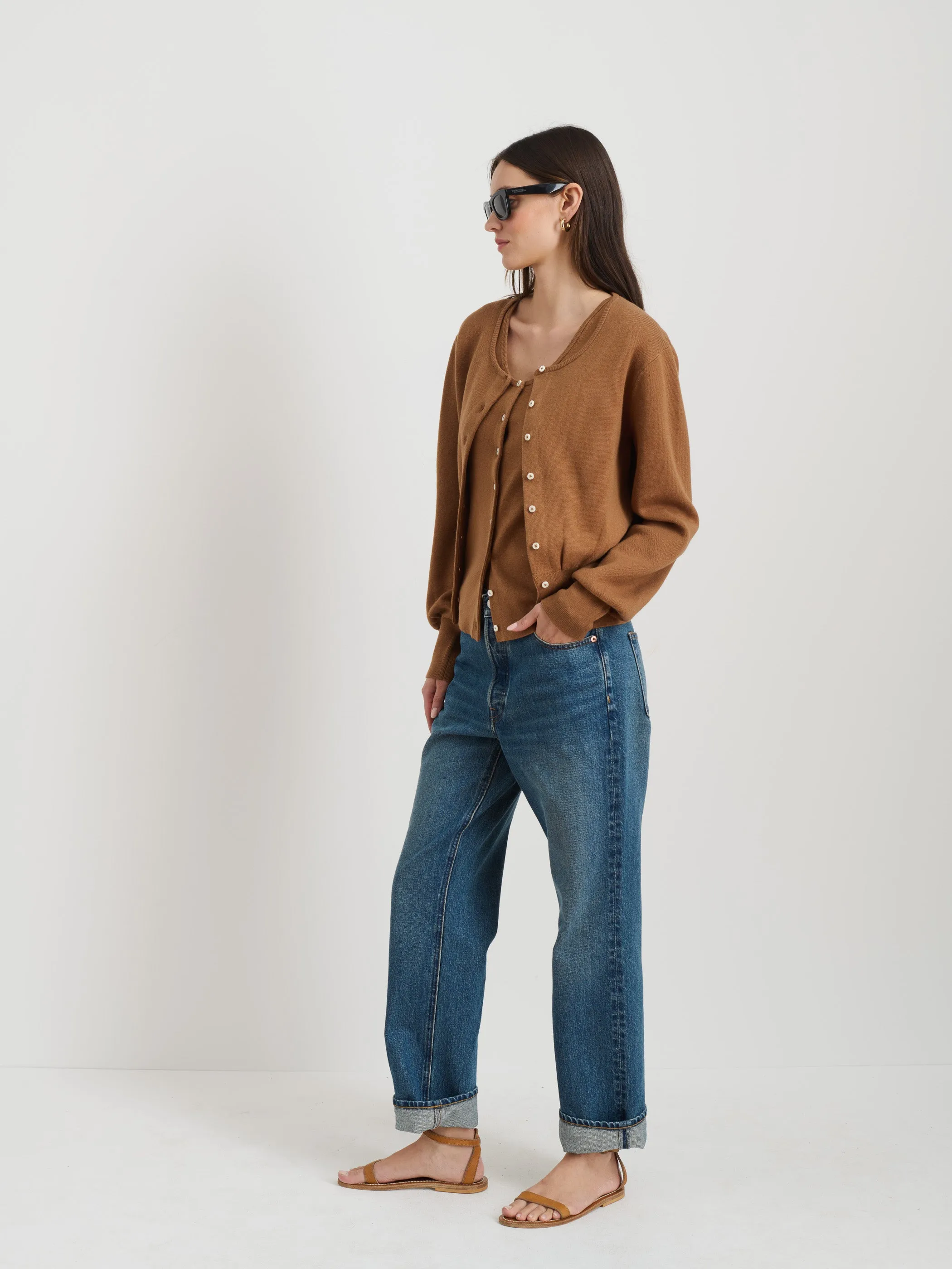 Louisa Cardigan In Cotton Cashmere sold by Alex Mill product image thumbnail 4