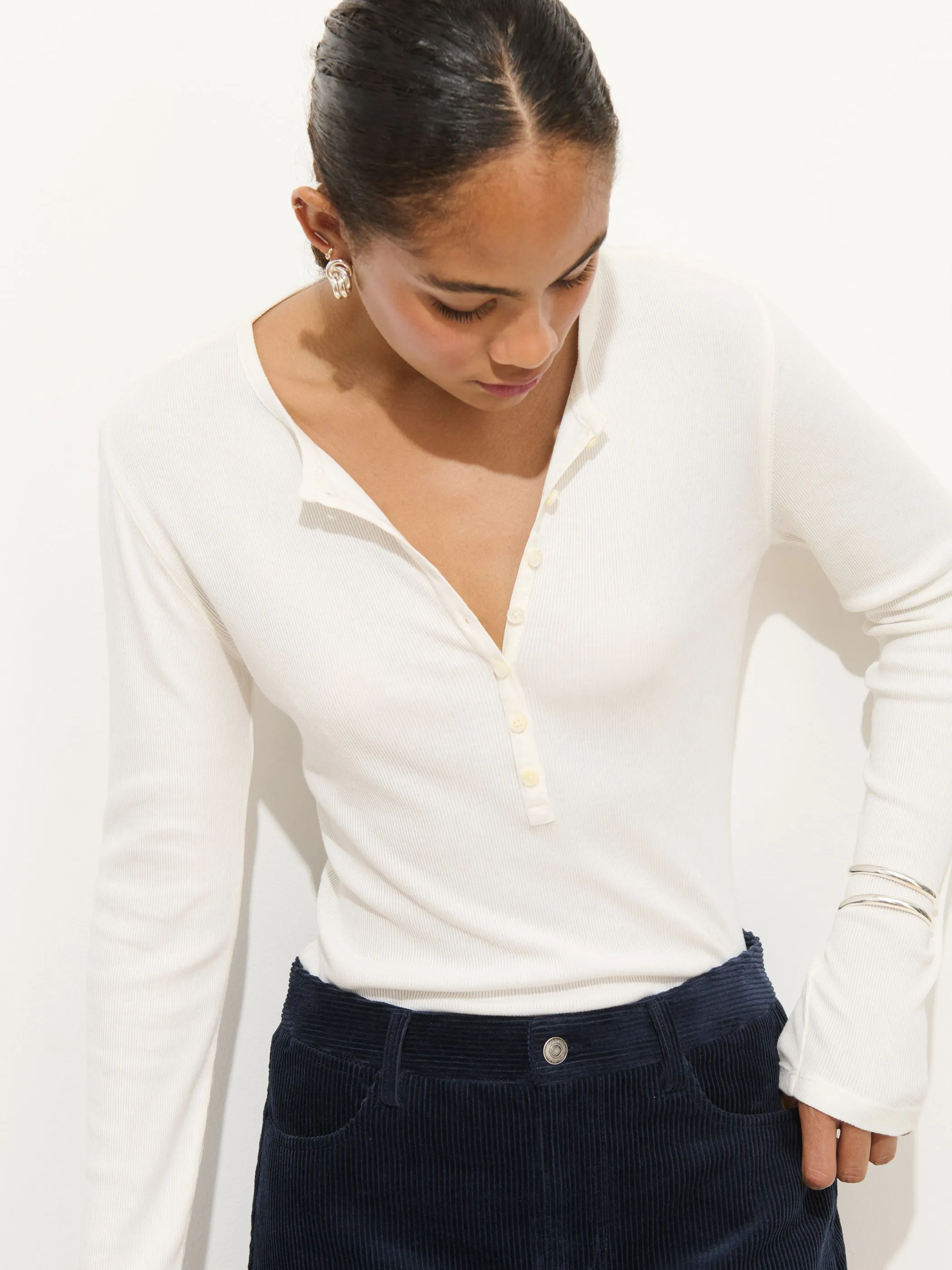 Laine Henley In Fine Rib sold by Alex Mill product image thumbnail 3