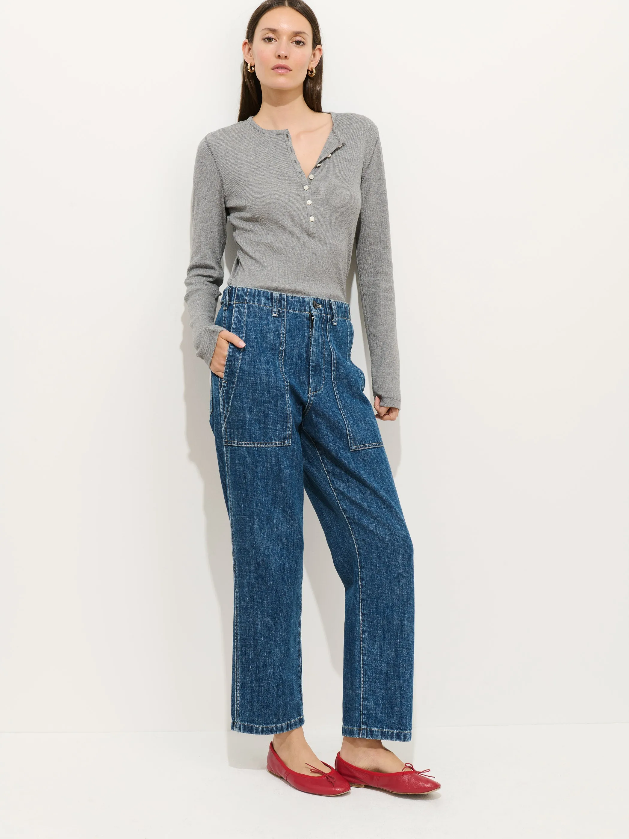 Laine Henley In Fine Rib sold by Alex Mill product image thumbnail 3