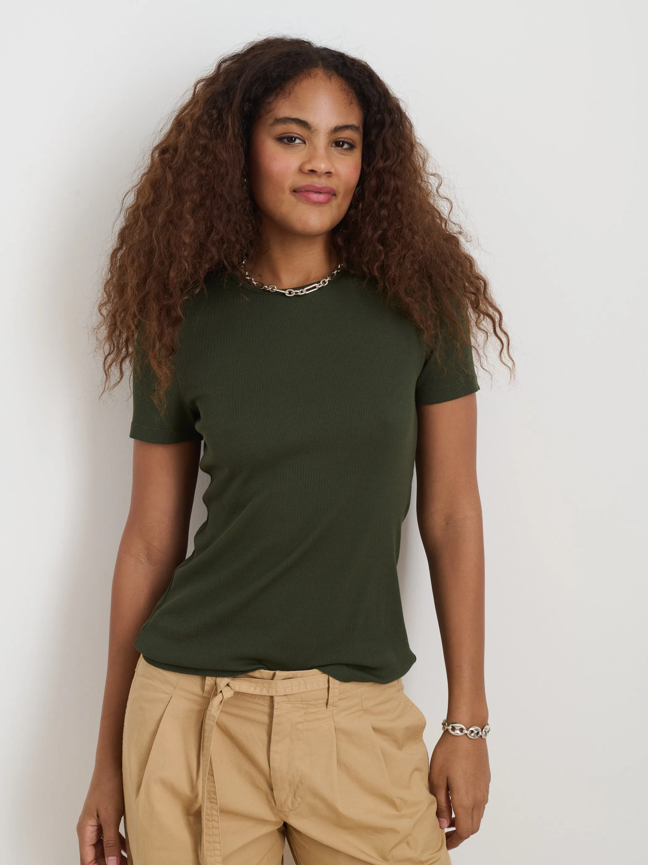 Carolyn Tee In Fine Rib sold by Alex Mill product image thumbnail 2