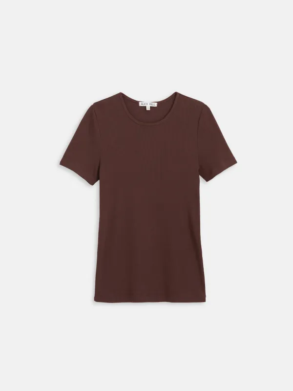Carolyn Tee In Fine Rib sold by Alex Mill