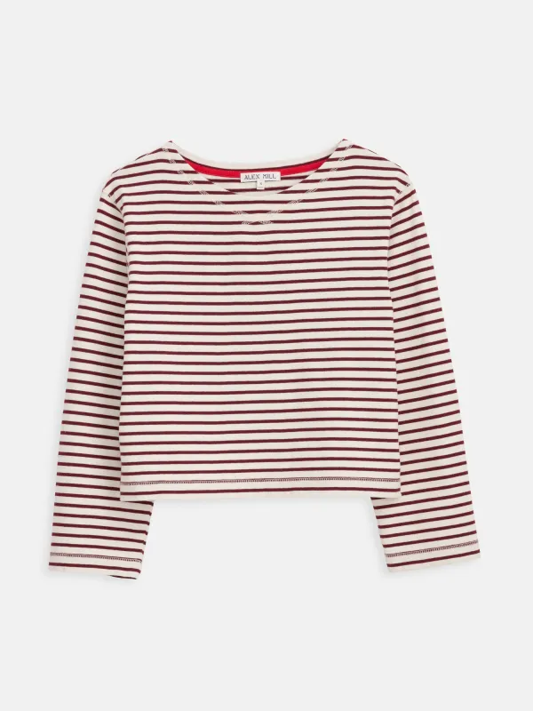 Marseille Boatneck Striped Tee In Cotton sold by Alex Mill