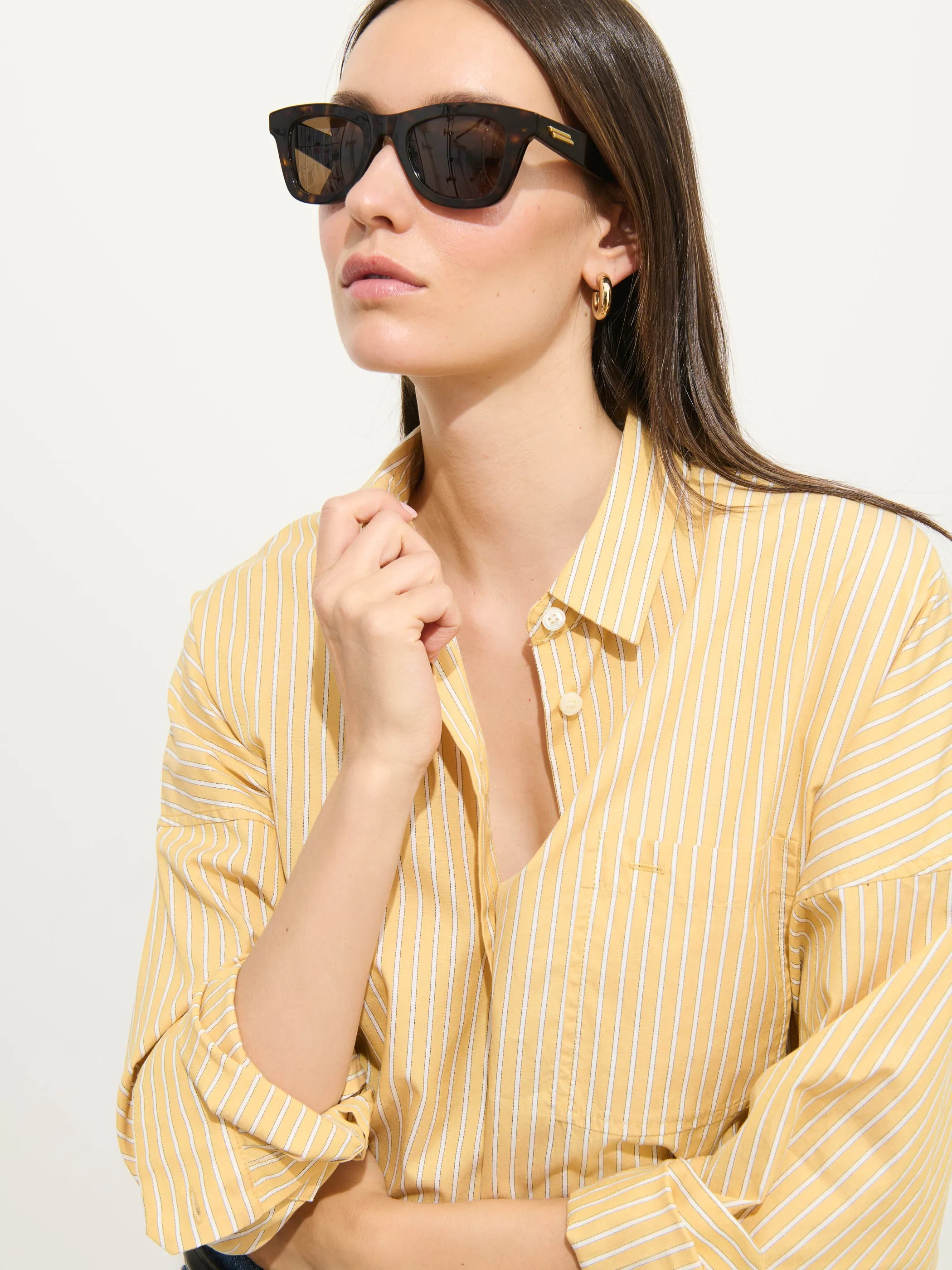Jo Striped Shirt In Cotton Poplin sold by Alex Mill product image thumbnail 4