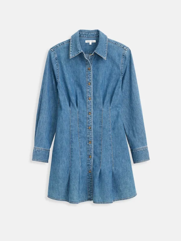 Camille Shirtdress In Denim sold by Alex Mill