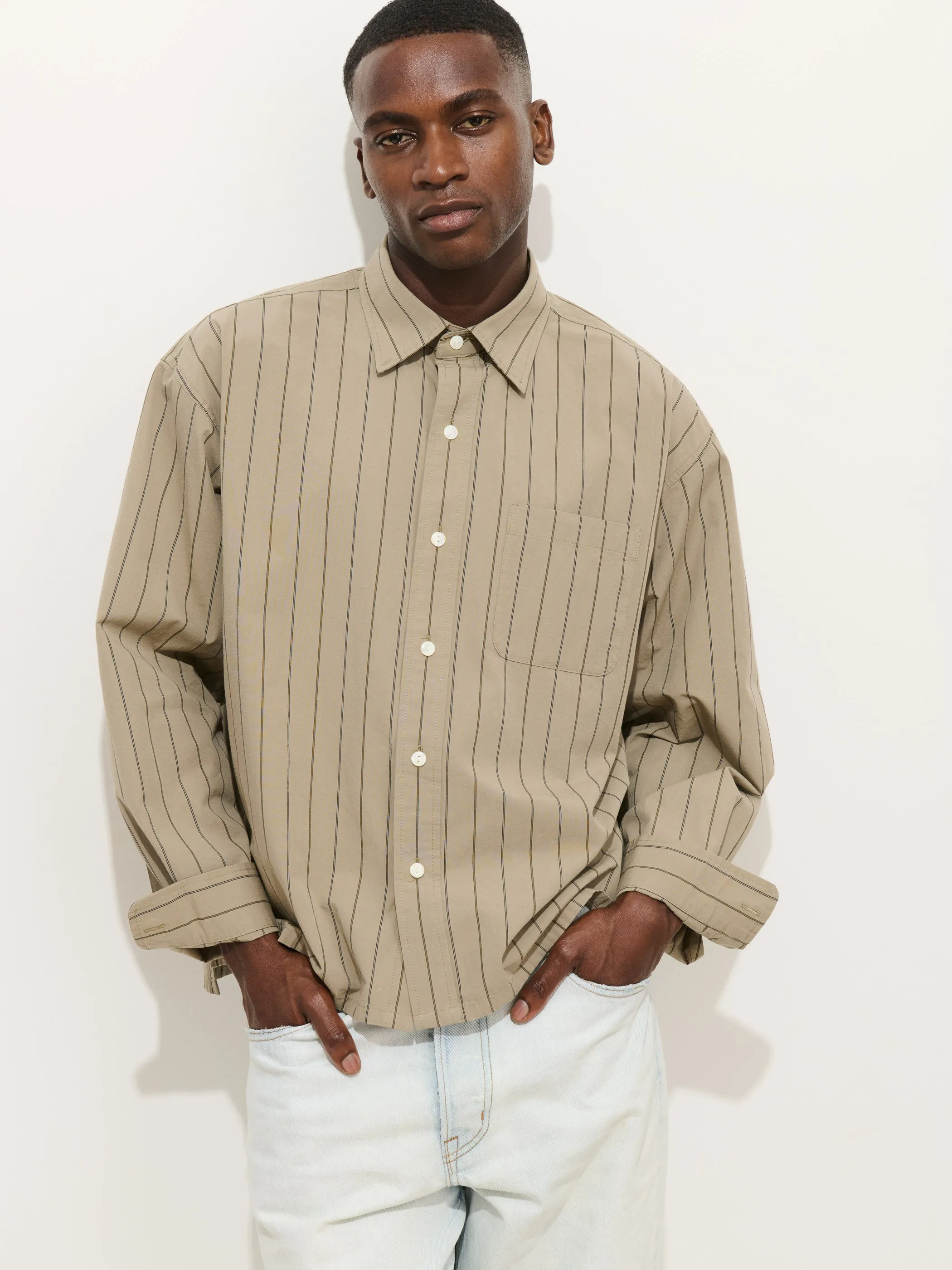 Franklin St Striped Shirt In Cotton sold by Alex Mill product image thumbnail 2