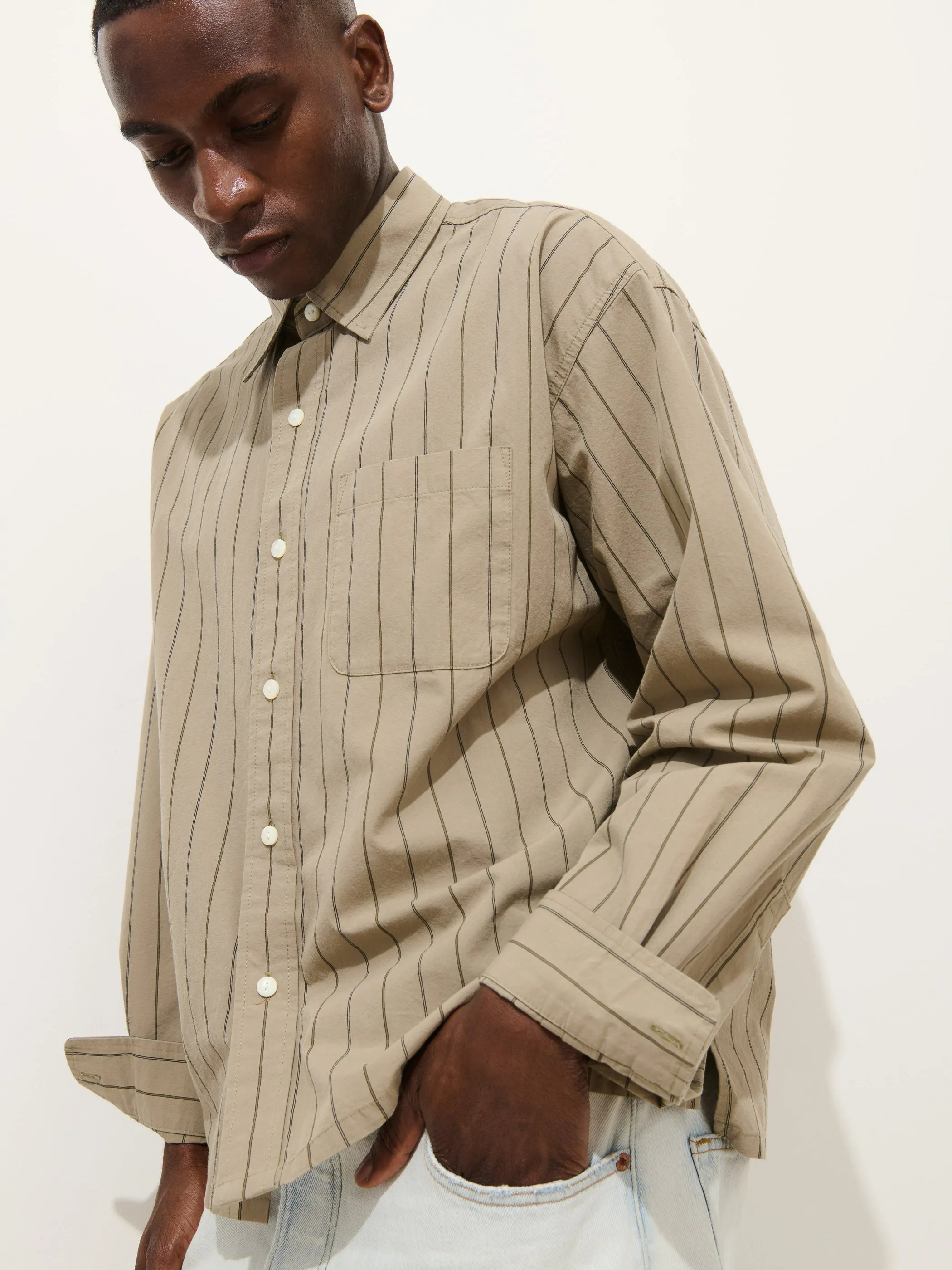 Franklin St Striped Shirt In Cotton sold by Alex Mill product image thumbnail 5