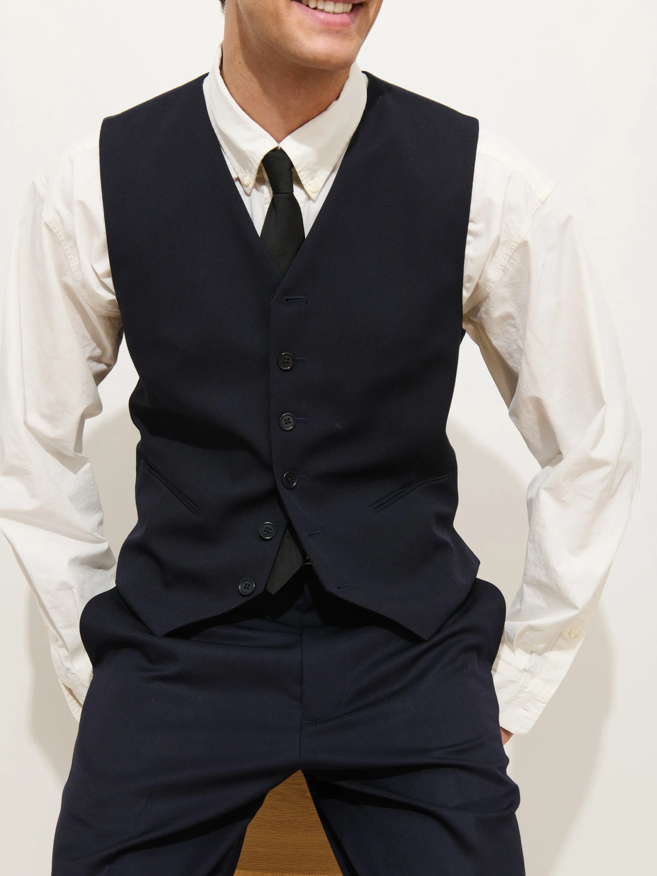 Cooper Vest In Italian Wool sold by Alex Mill product image thumbnail 2