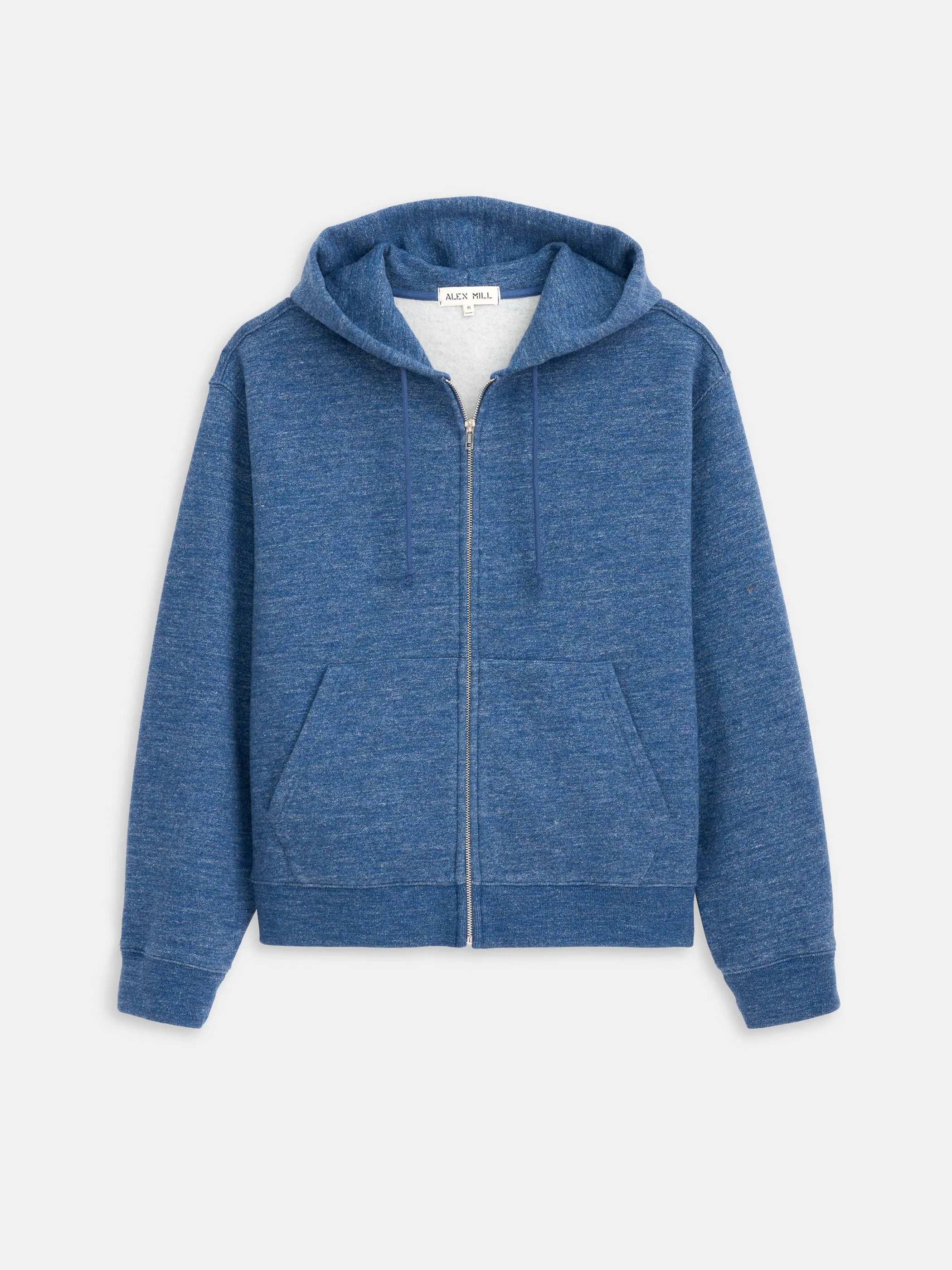 12th Street Zip Hoodie In Heather Fleece sold by Alex Mill