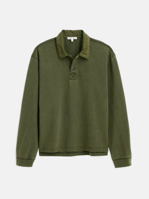 Garment Dyed Rugby Shirt In Cotton Jersey sold by Alex Mill