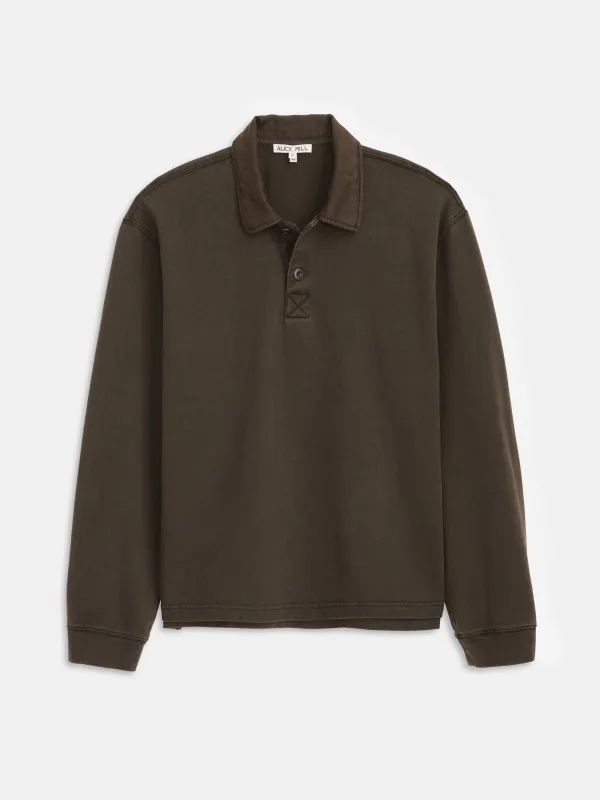 Garment Dyed Rugby Shirt In Cotton Jersey sold by Alex Mill