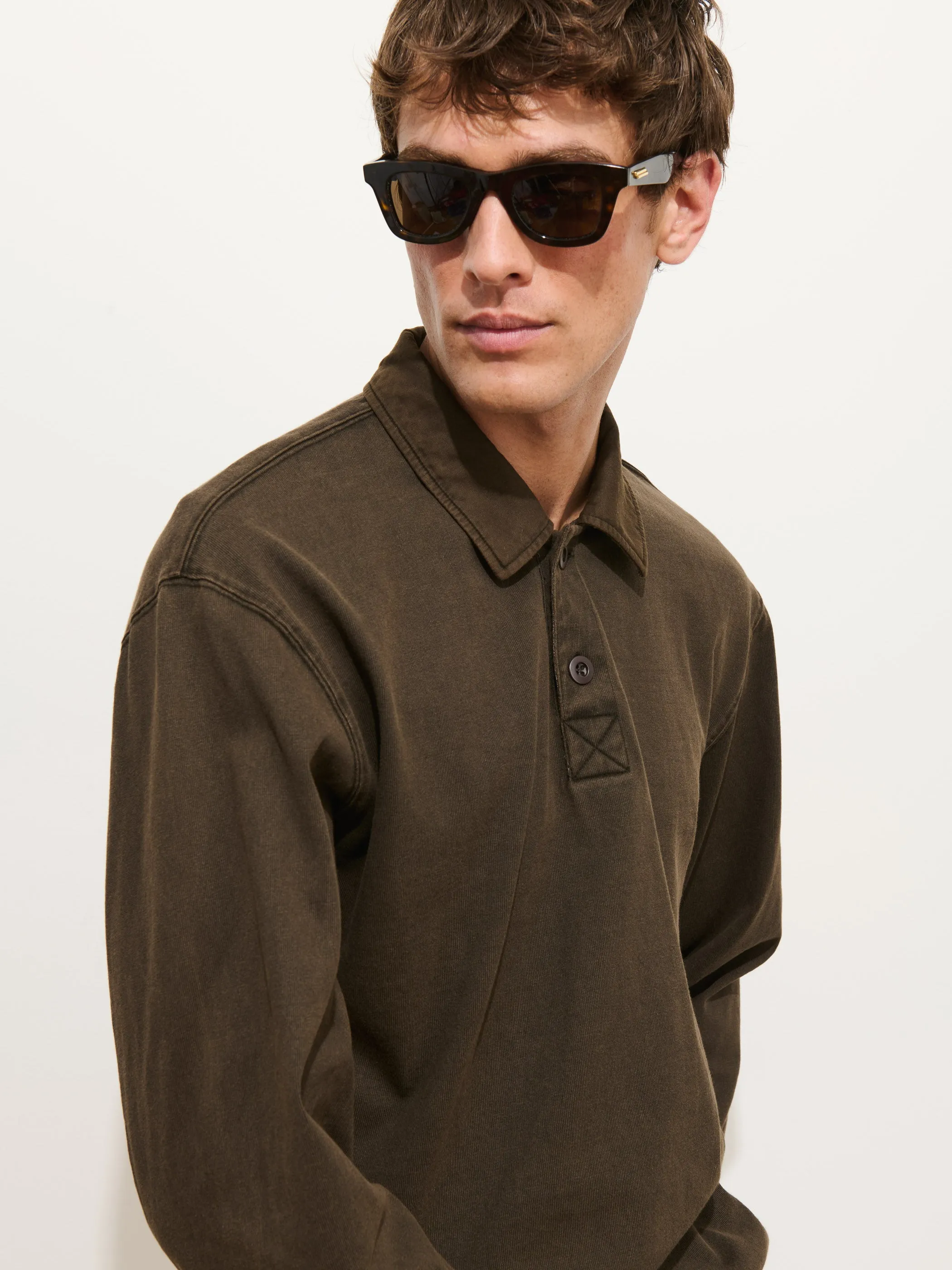 Garment Dyed Rugby Shirt In Cotton Jersey sold by Alex Mill product image thumbnail 2