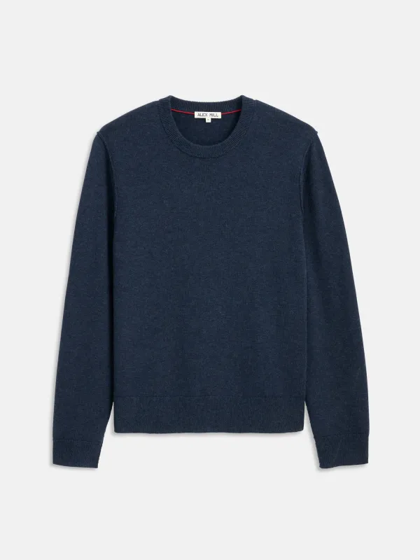 Reverse Seam Crew In Wool Cotton sold by Alex Mill