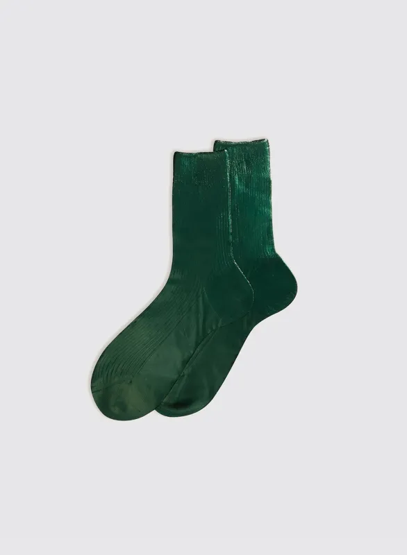 Maria La Rosa Ribbed Laminated Socks sold by Alex Mill