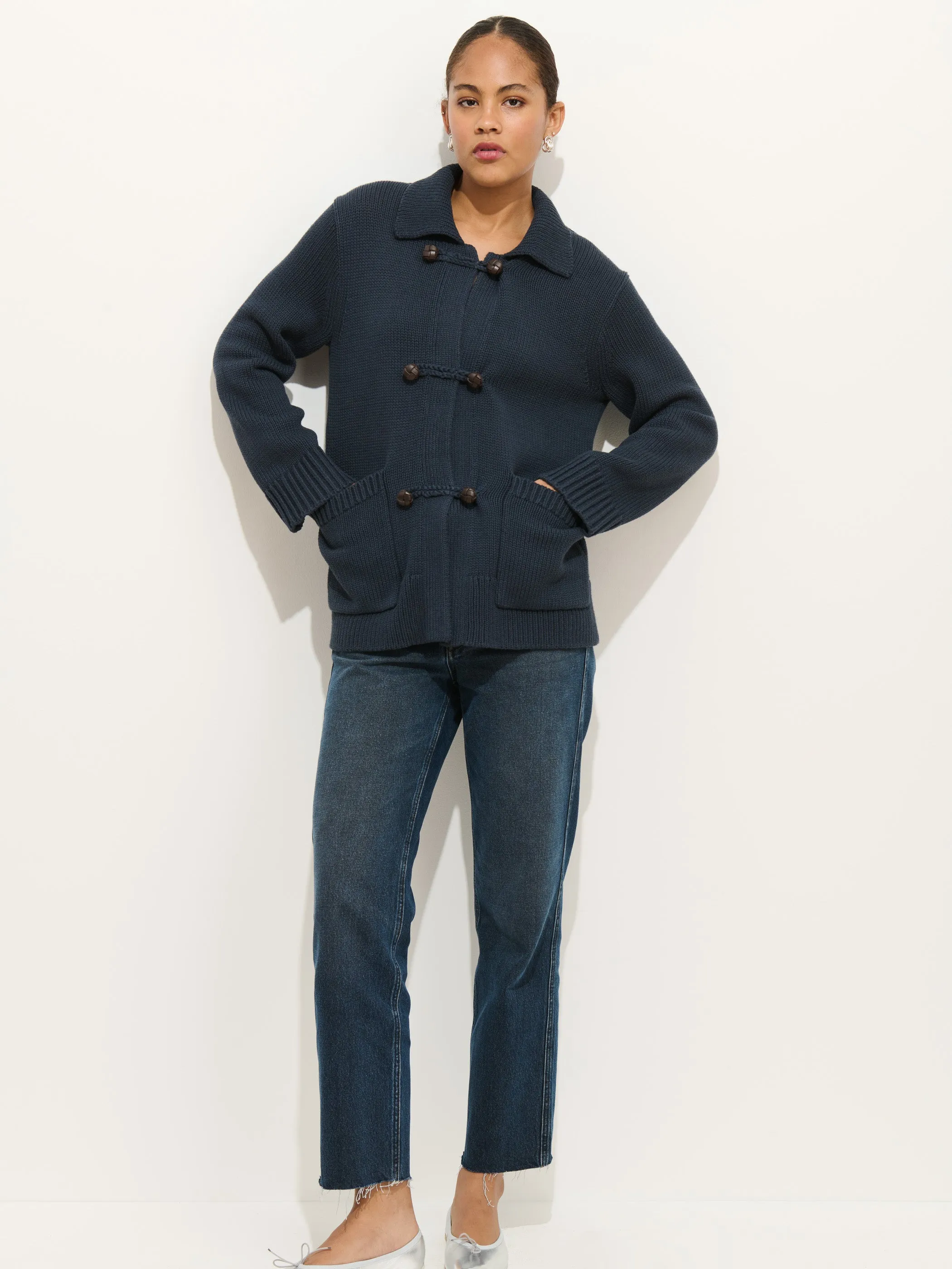 Agnes Sweater Jacket In Cotton sold by Alex Mill product image thumbnail 3