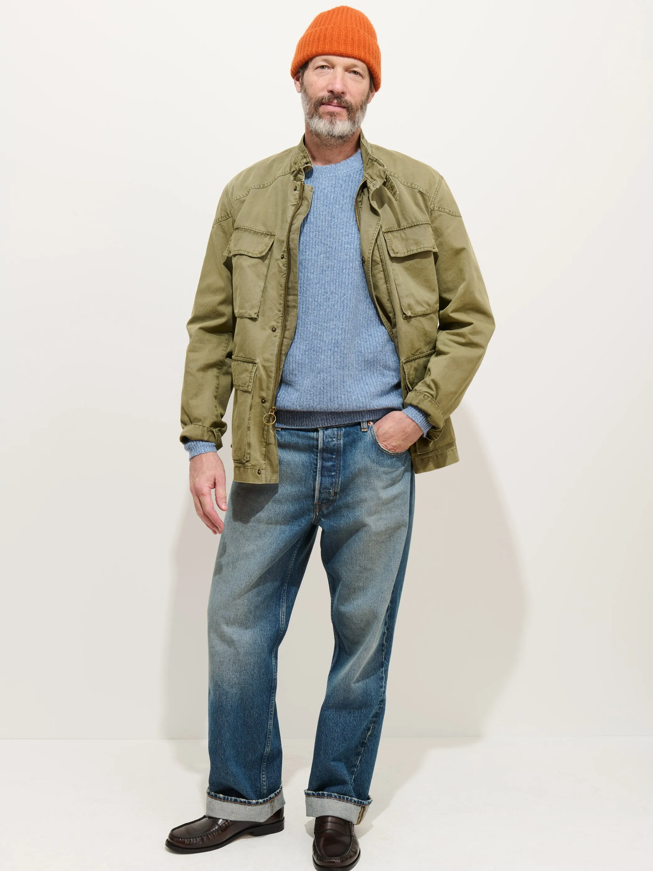 Jordan Sweater In Washed Cashmere sold by Alex Mill product image thumbnail 3