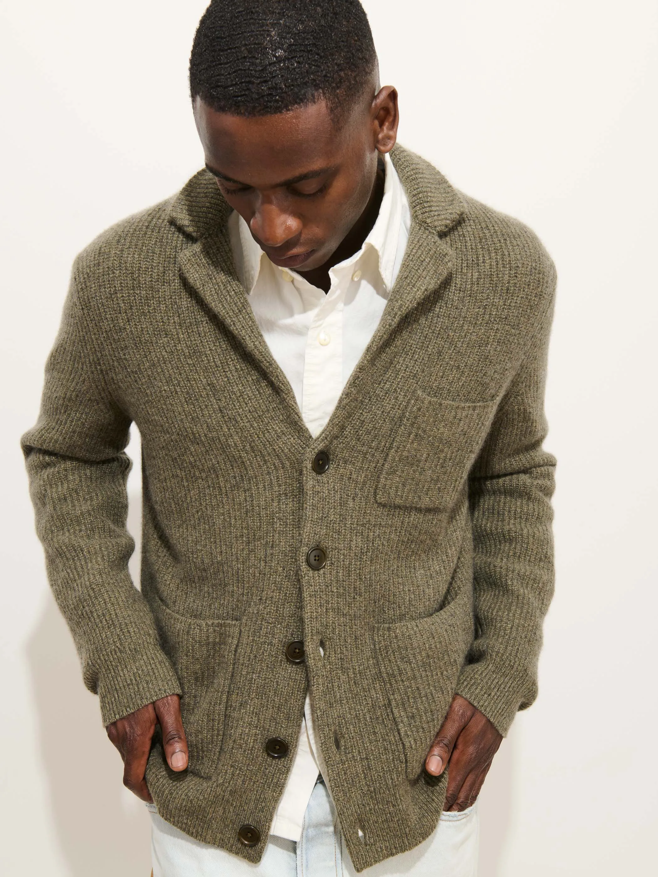 Mitchell Cardigan In Washed Cashmere sold by Alex Mill product image thumbnail 2