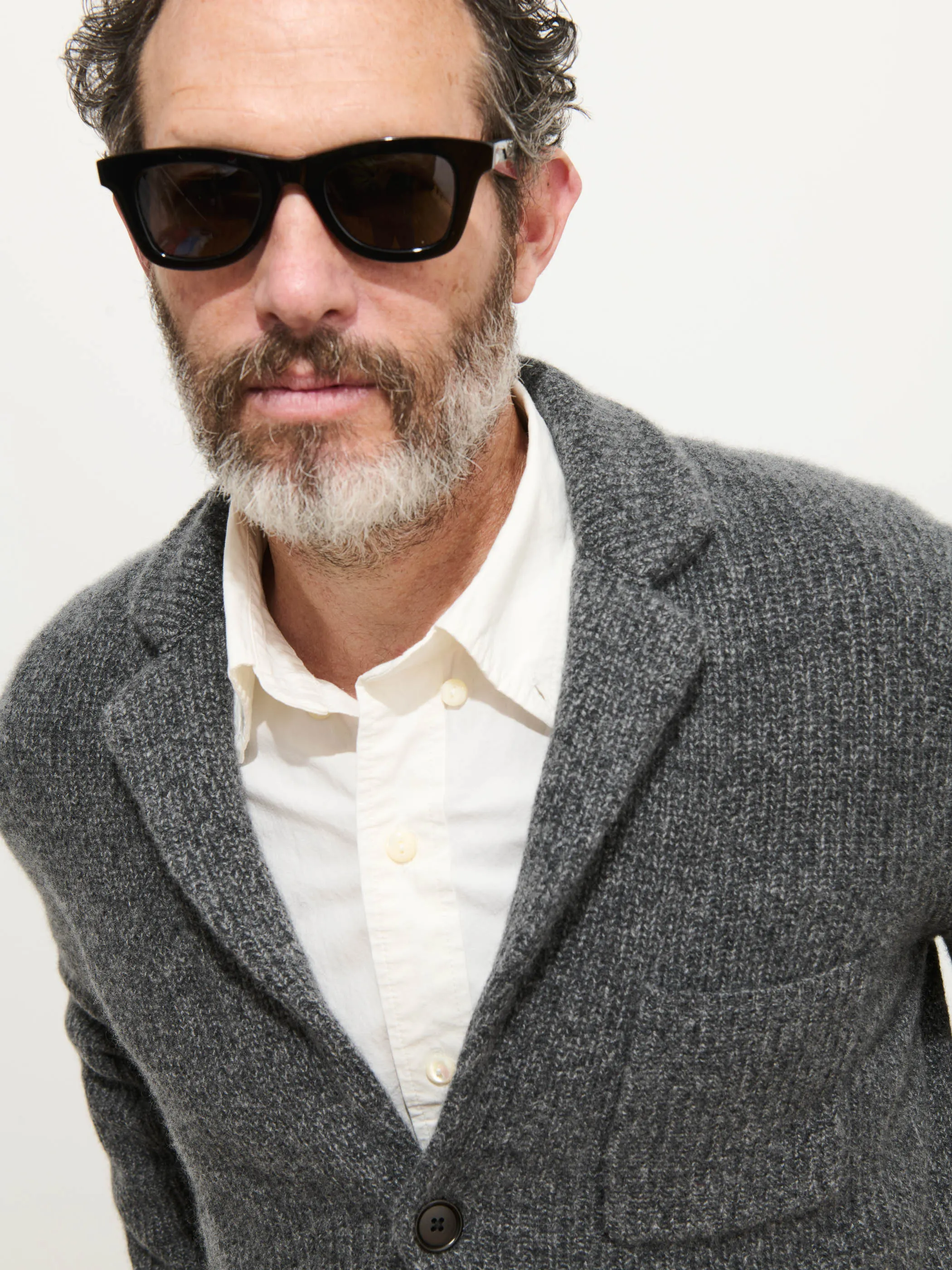 Mitchell Cardigan In Washed Cashmere sold by Alex Mill product image thumbnail 4