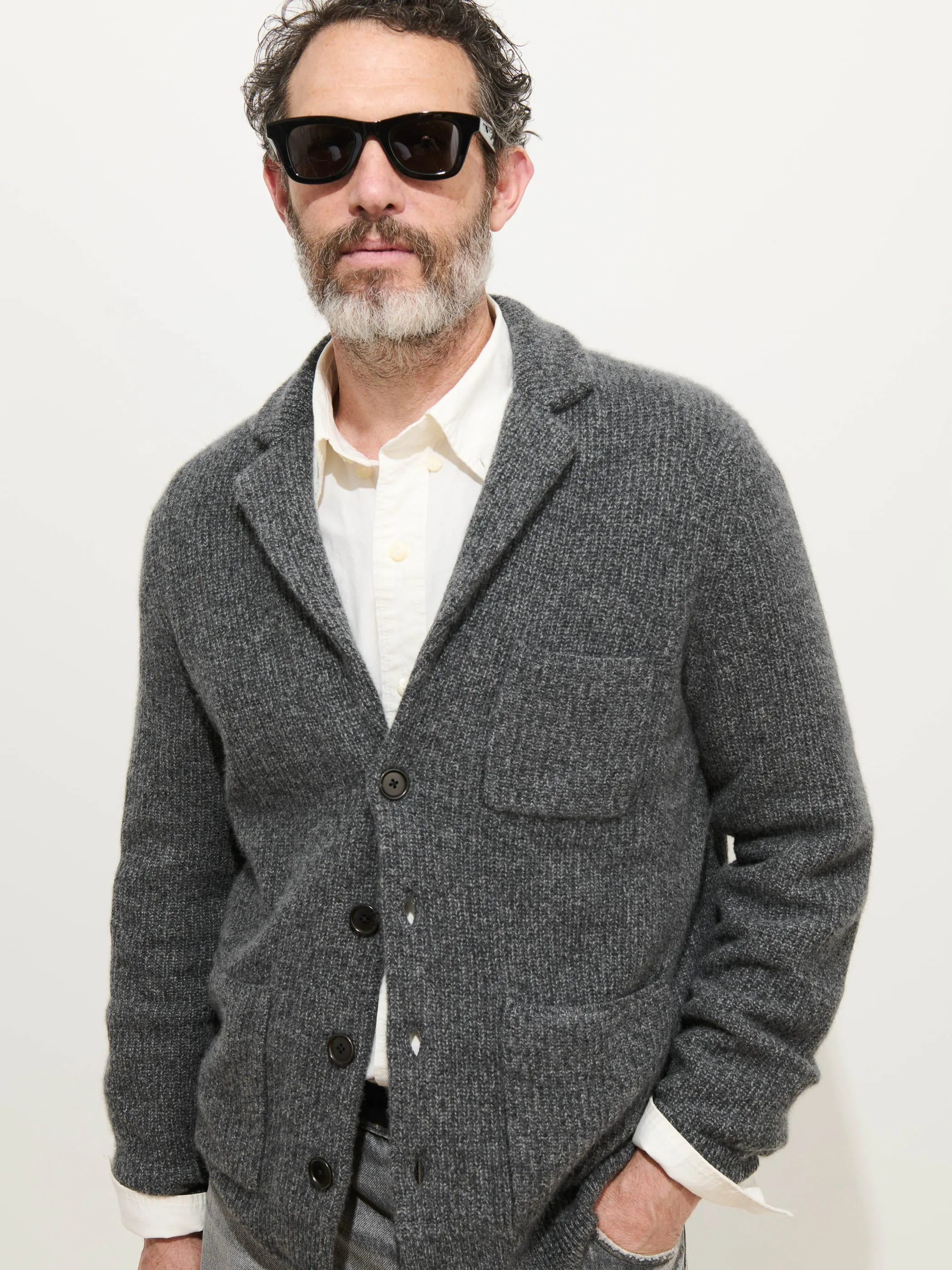 Mitchell Cardigan In Washed Cashmere sold by Alex Mill product image thumbnail 2