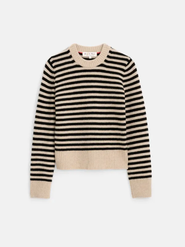 Marais Sweater In Striped Cashmere sold by Alex Mill