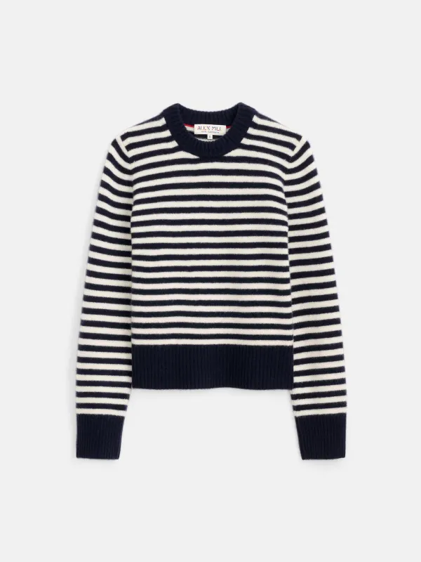 Marais Sweater In Striped Cashmere sold by Alex Mill