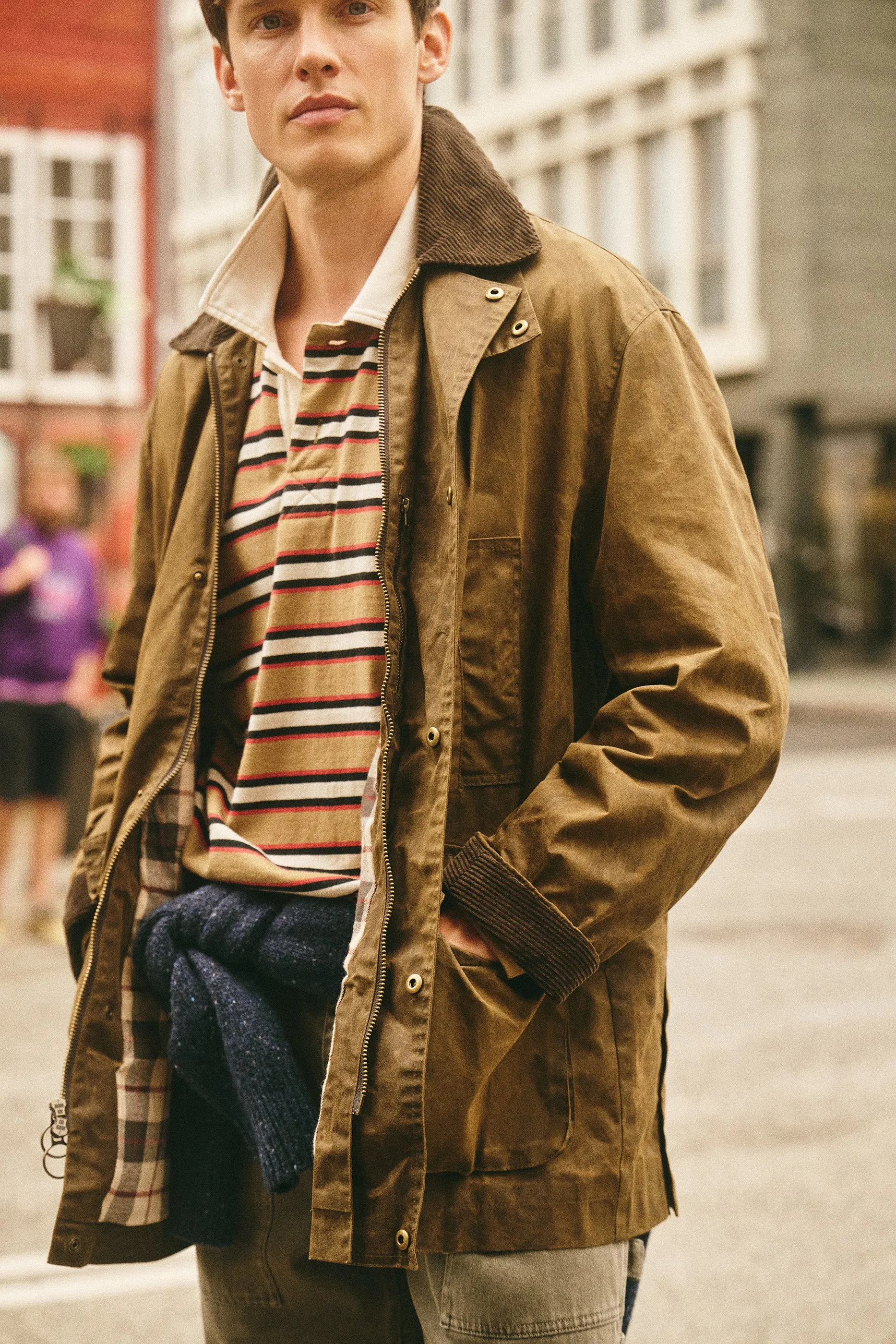 Regent Jacket In Waxed Cotton sold by Alex Mill product image thumbnail 5