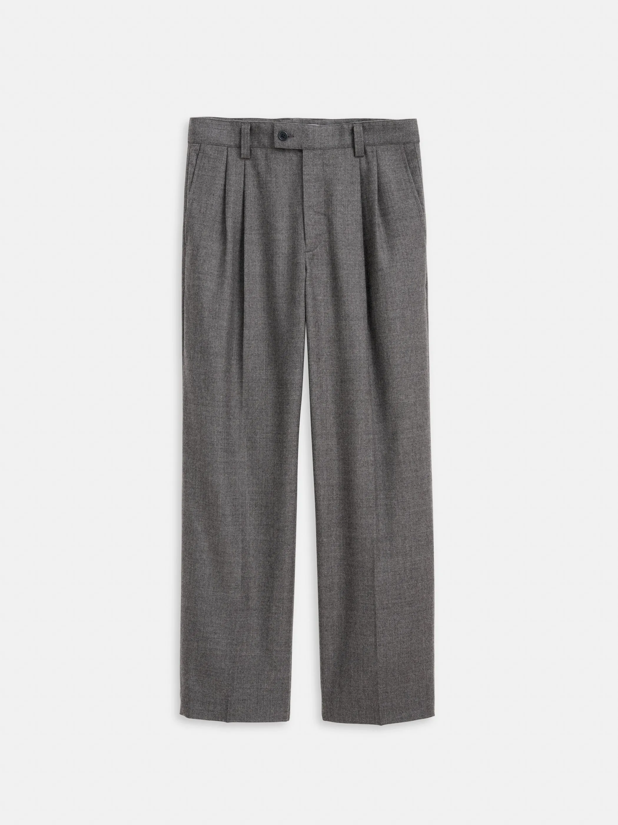 Jeremy Pleated Trouser In Wool Flannel sold by Alex Mill