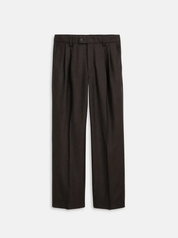 Jeremy Pleated Trouser In Wool Flannel sold by Alex Mill