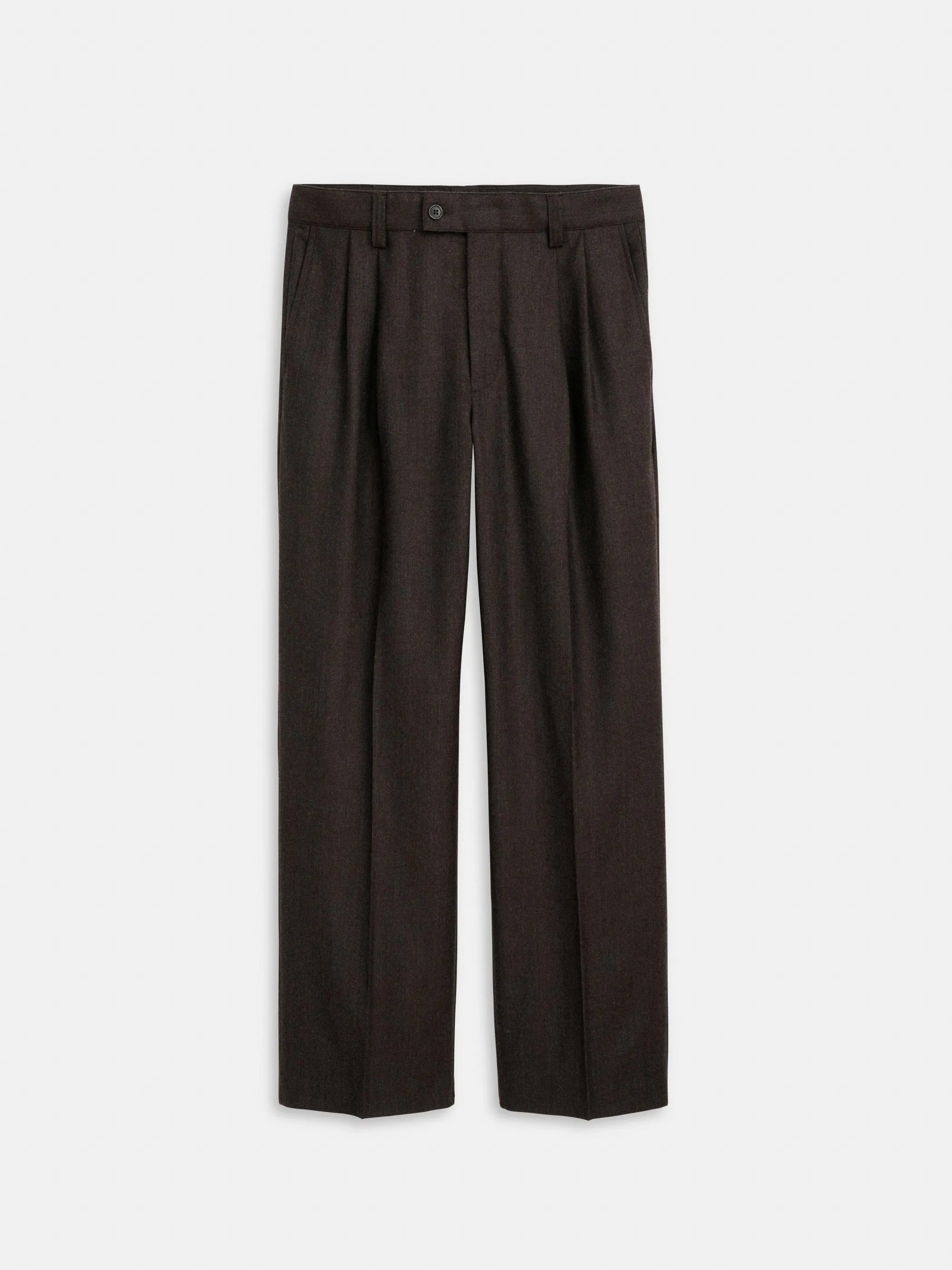 Jeremy Pleated Trouser In Wool Flannel sold by Alex Mill