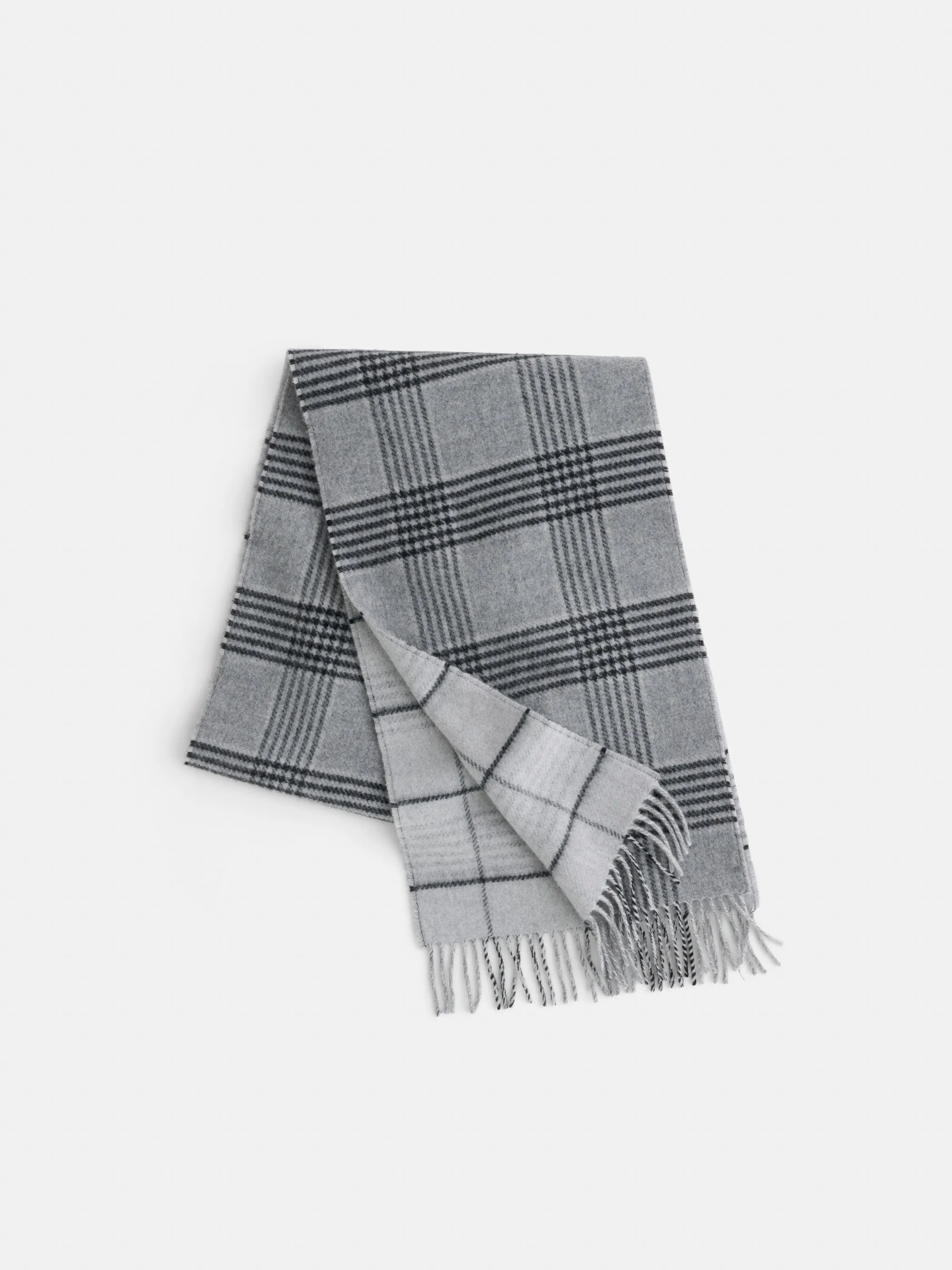 Joshua Ellis Reversible Tartan Scarf In Lambswool sold by Alex Mill product image thumbnail 2