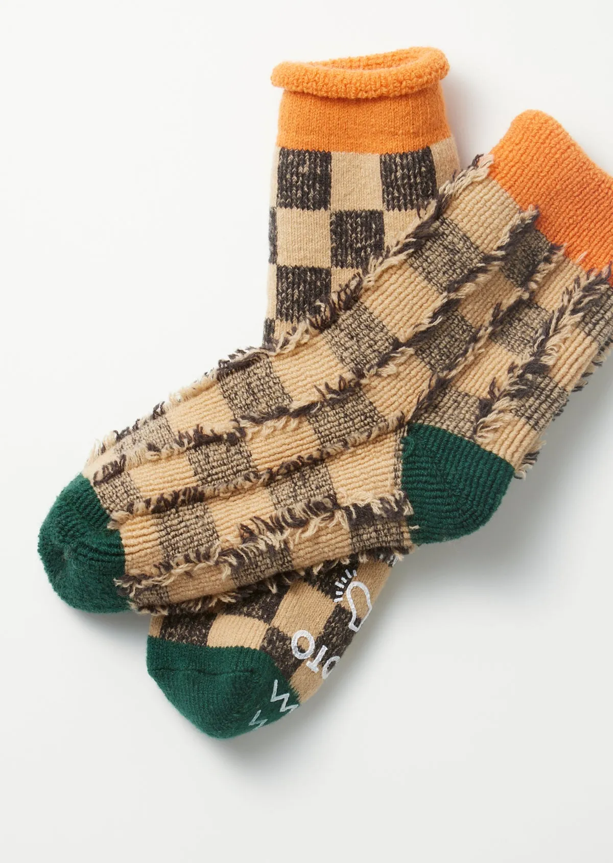 RoToTo Checkerboard Pile Room Socks sold by Alex Mill product image thumbnail 4