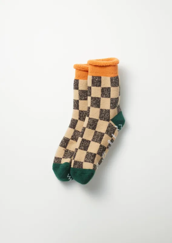 RoToTo Checkerboard Pile Room Socks sold by Alex Mill