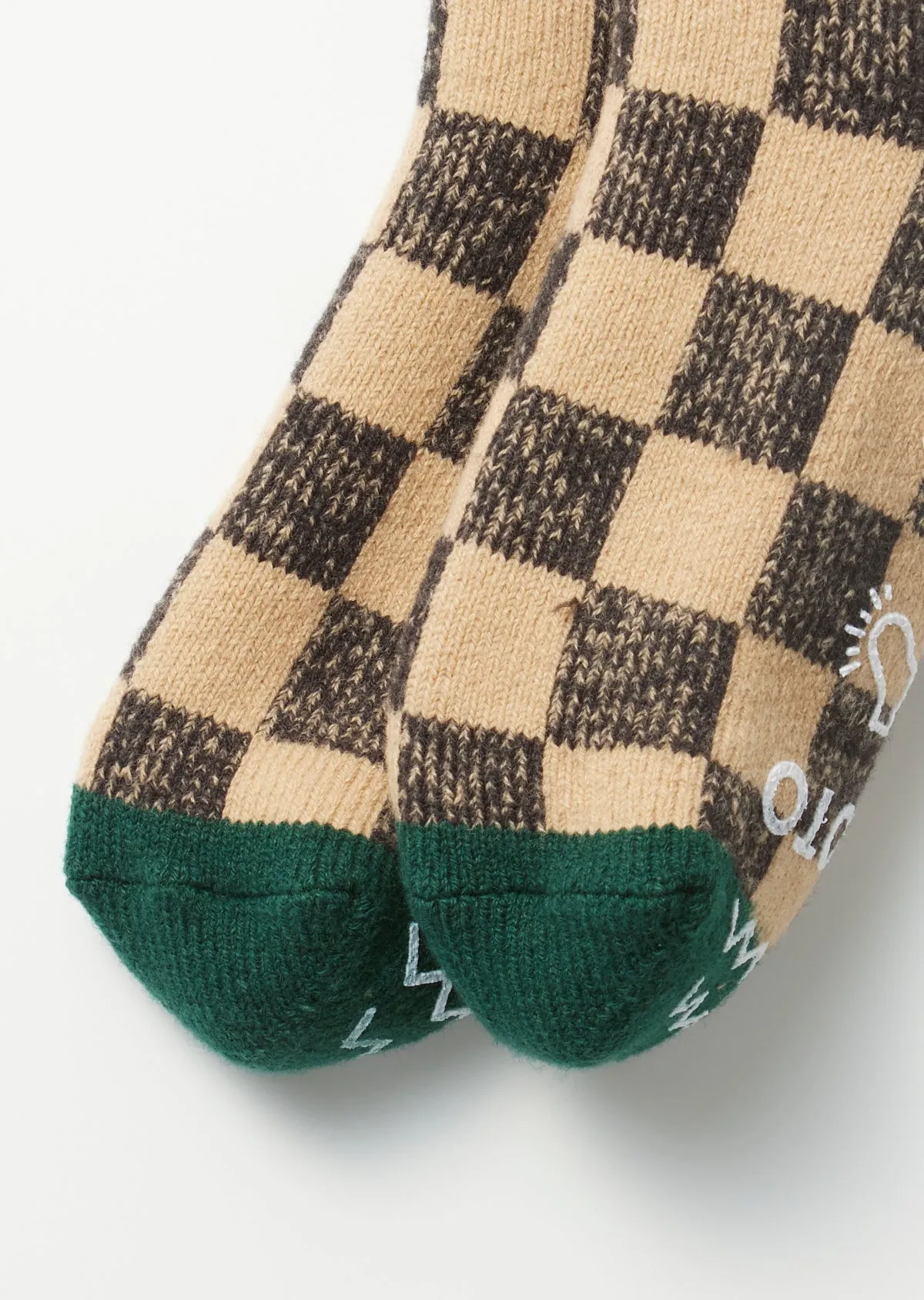 RoToTo Checkerboard Pile Room Socks sold by Alex Mill product image thumbnail 2