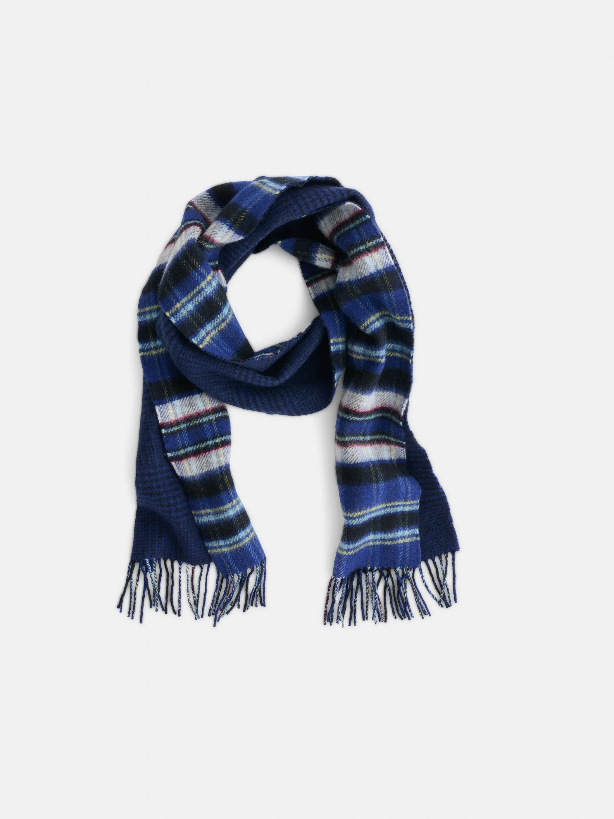Joshua Ellis Reversible Tartan Scarf in Lambswool sold by Alex Mill