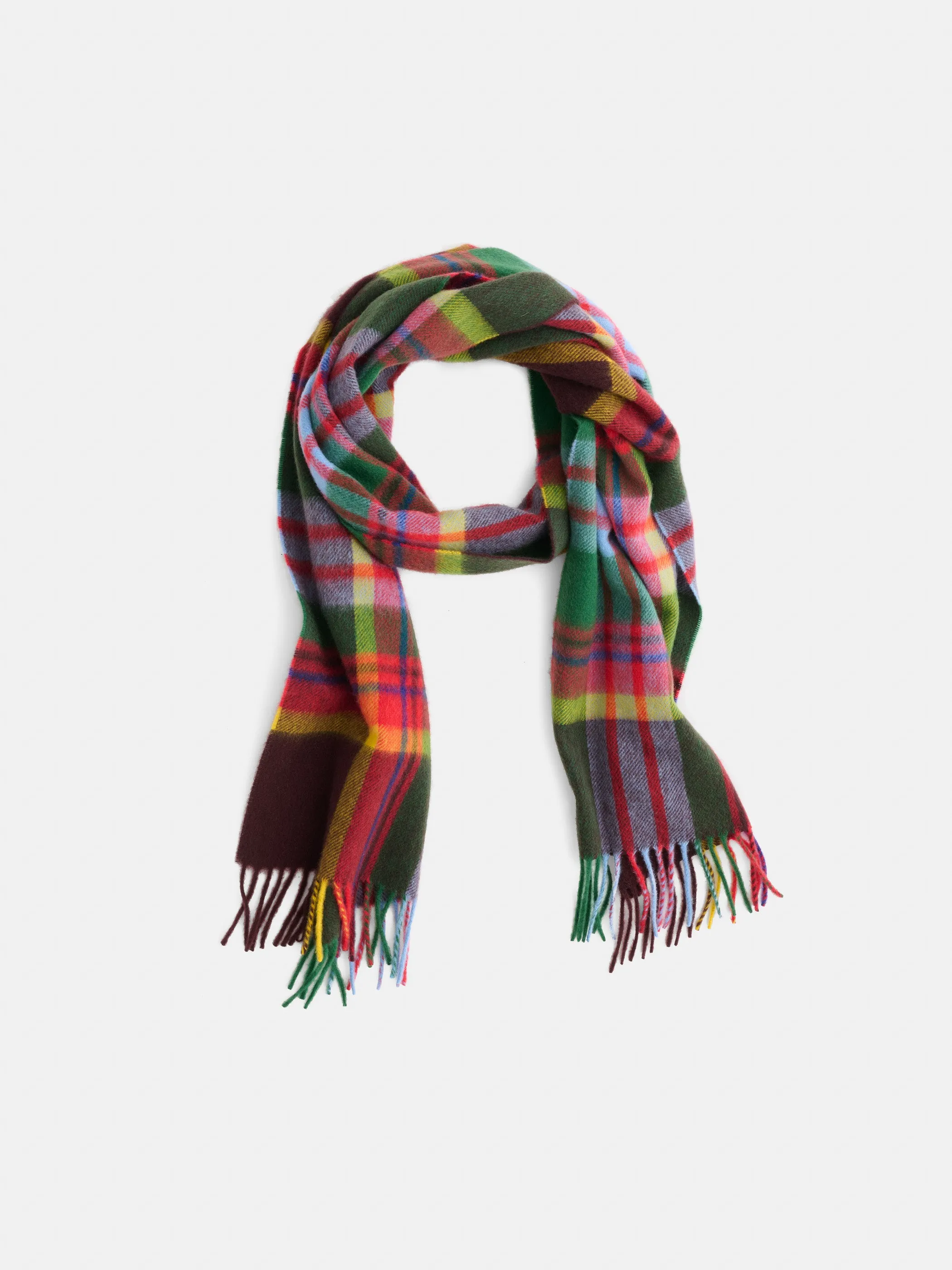 Joshua Ellis Plaid Scarf In Cashmere sold by Alex Mill