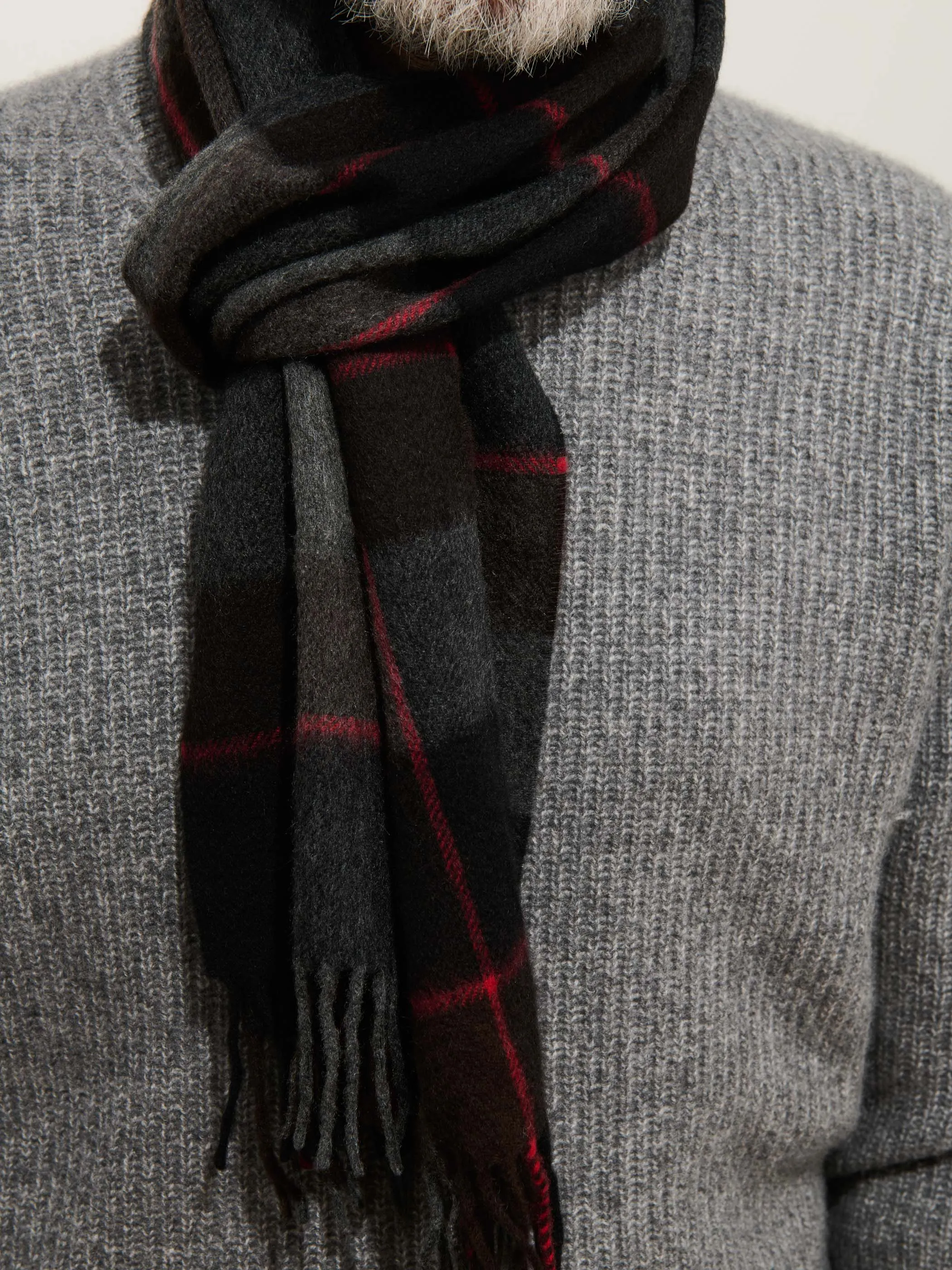 Joshua Ellis Paid Scarf In Cashmere sold by Alex Mill product image thumbnail 4