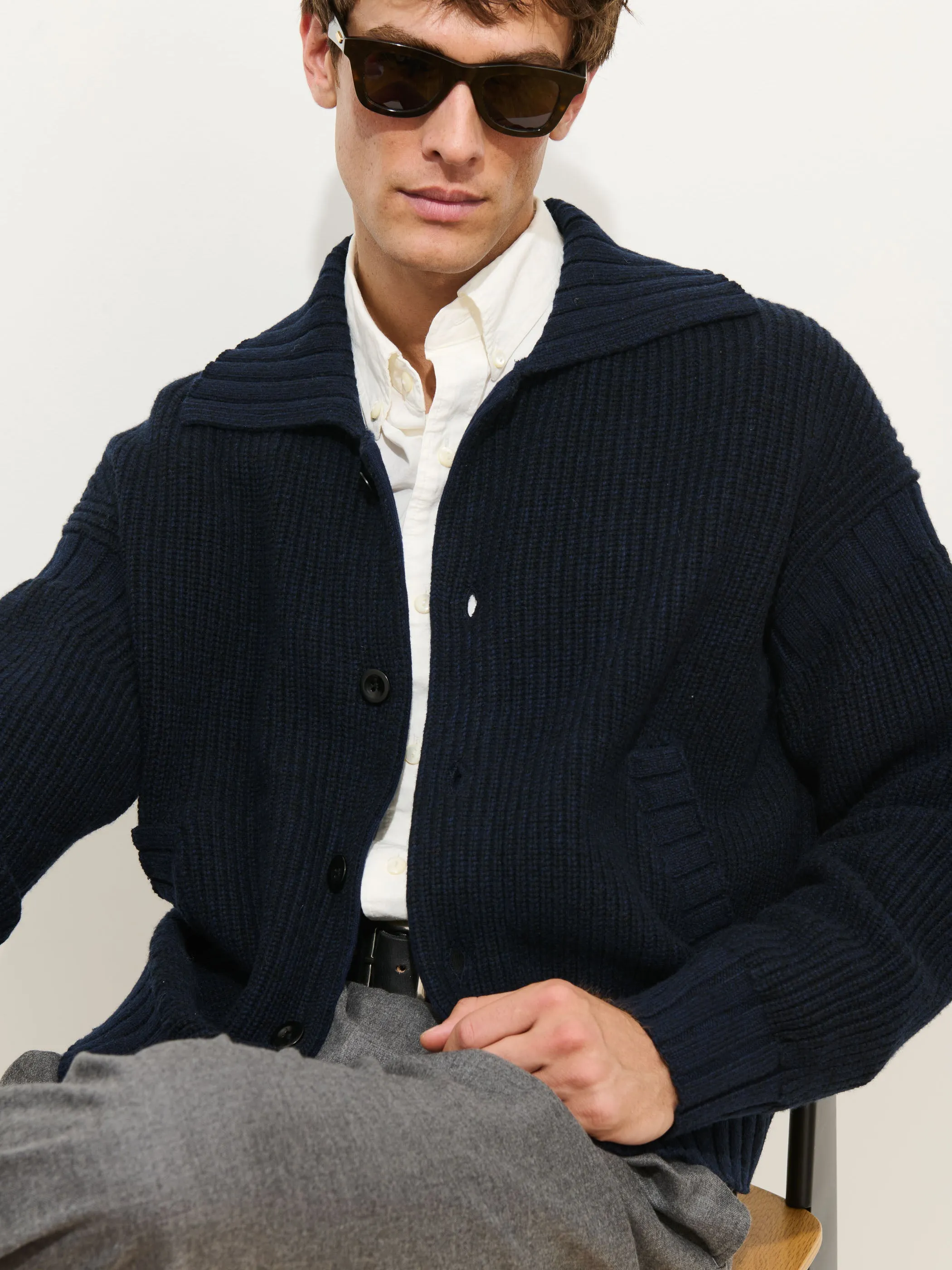 Casey Cardigan Jacket In Merino Wool sold by Alex Mill product image thumbnail 3