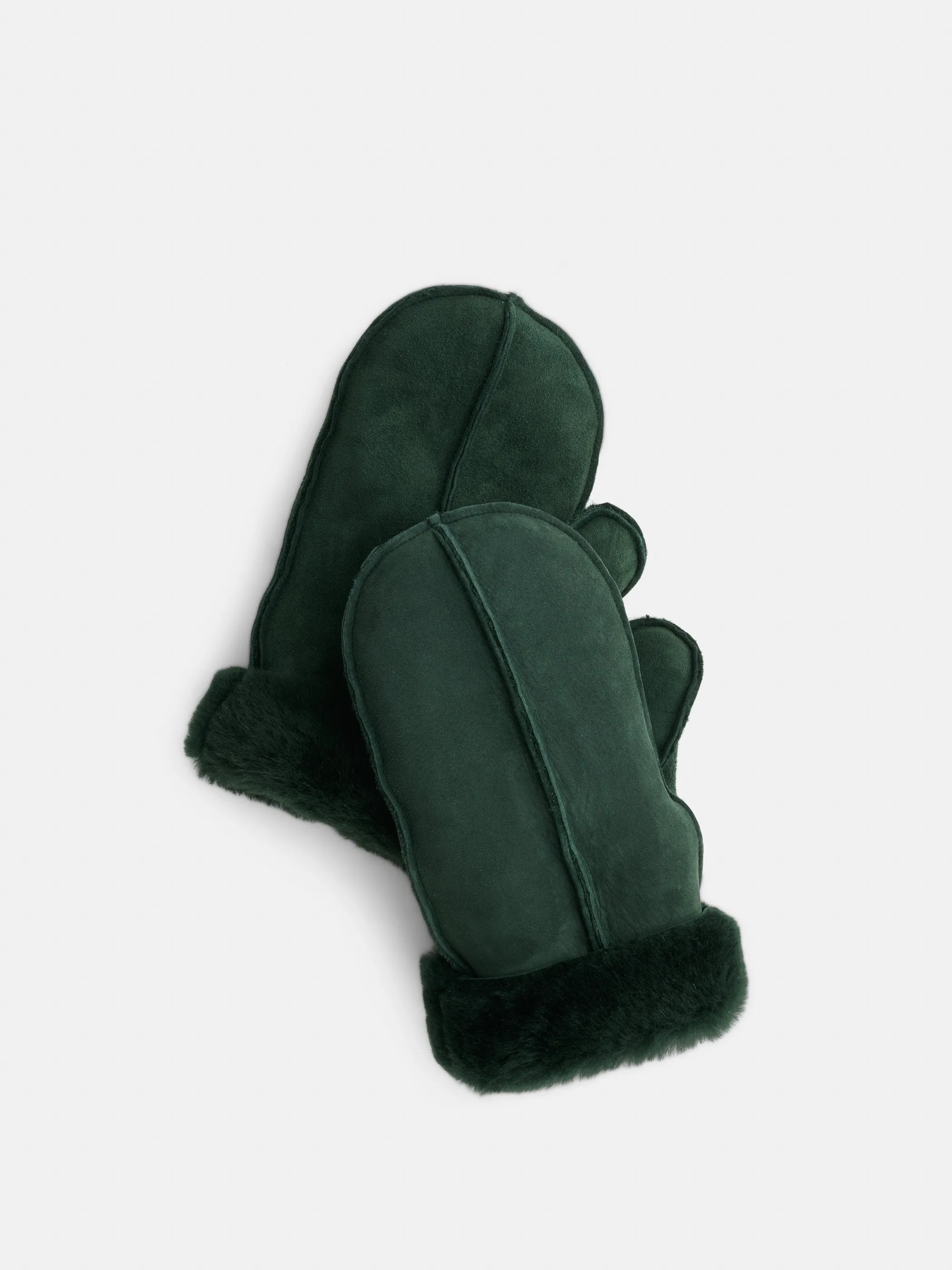 Owen Barry x Alex Mill Mittens In Suede Shearling sold by Alex Mill