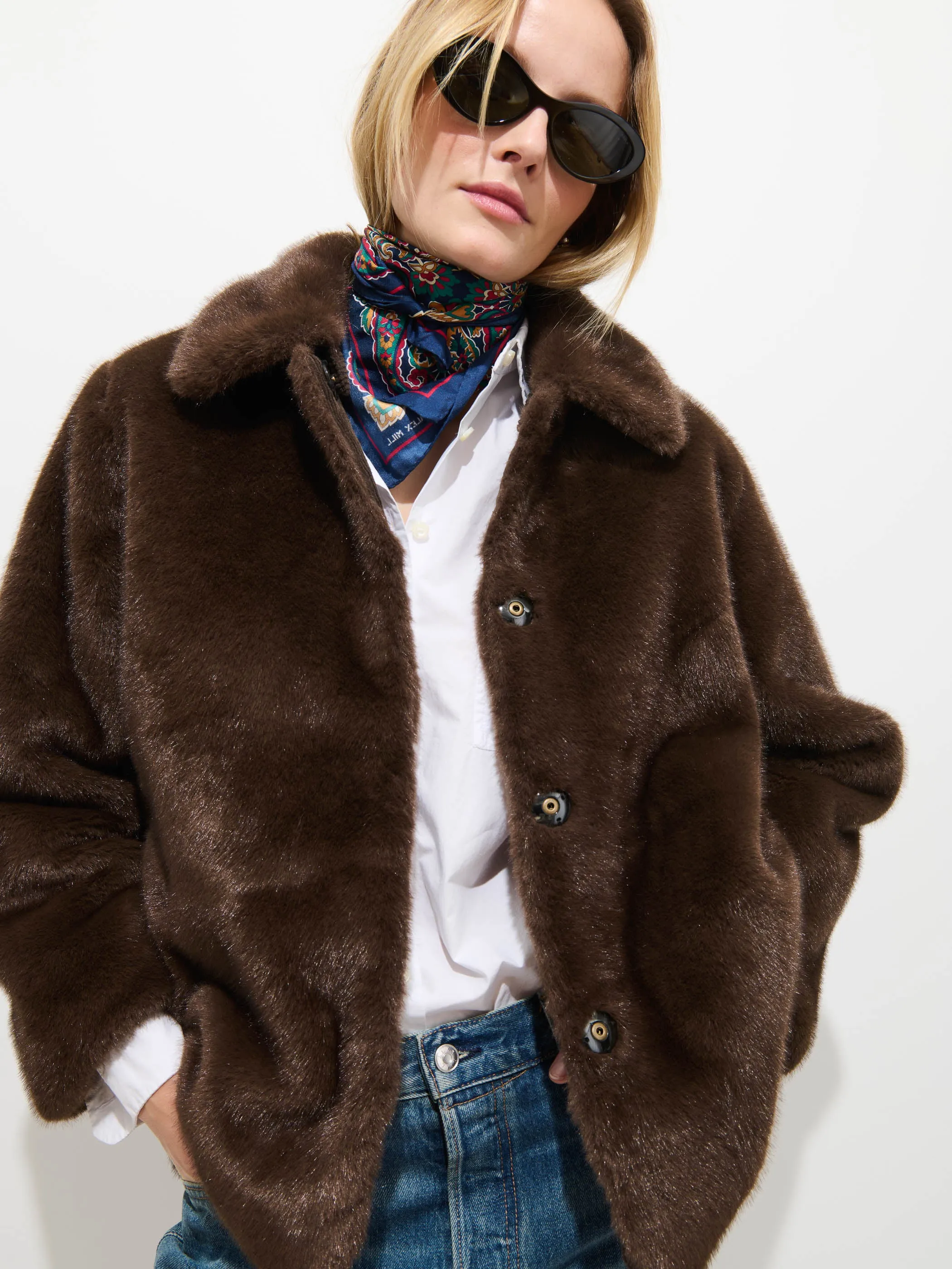 Duane St Jacket In Faux Fur sold by Alex Mill product image thumbnail 2