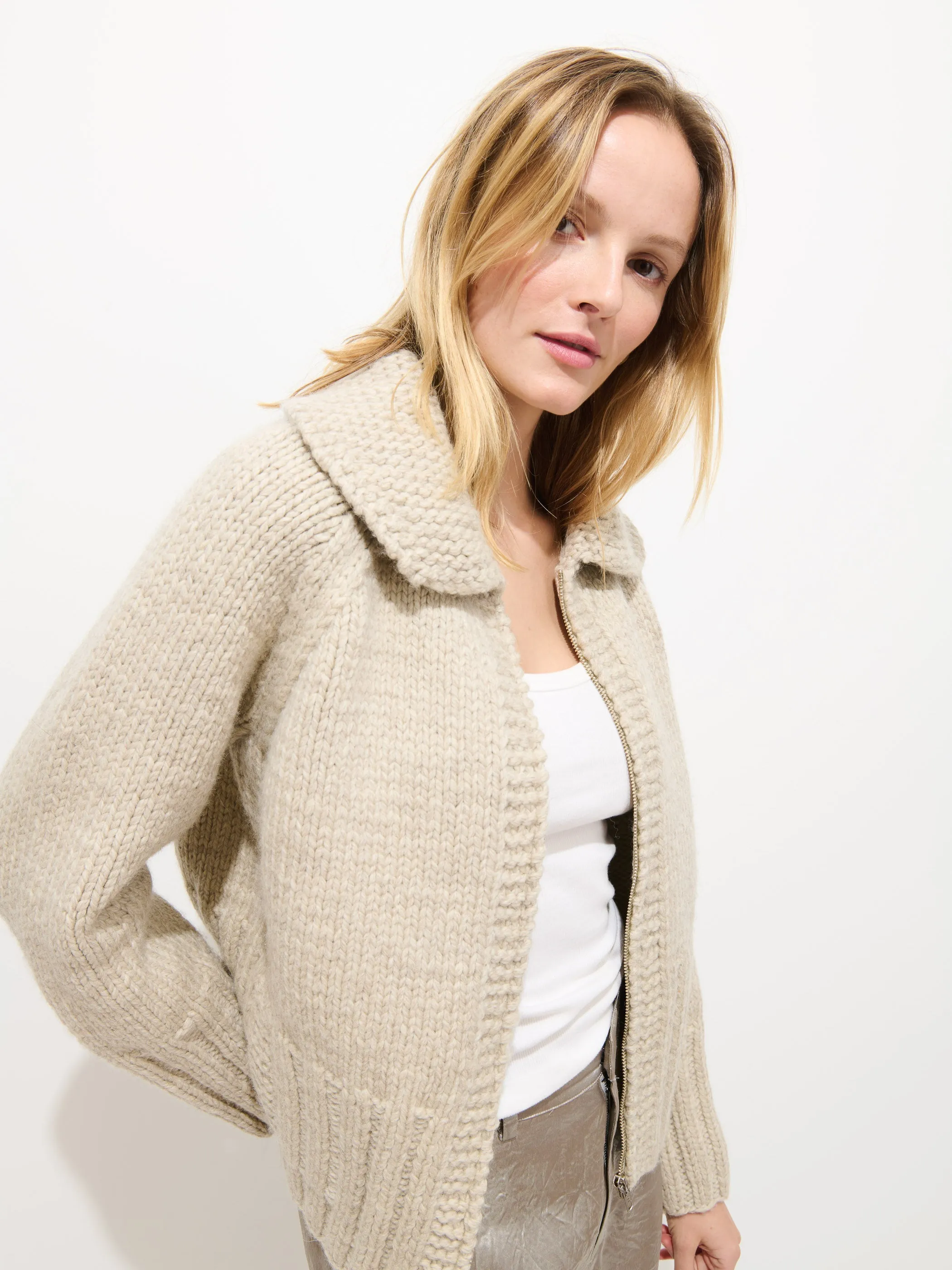 Spring St Zip Sweater In Highland Wool sold by Alex Mill product image thumbnail 4
