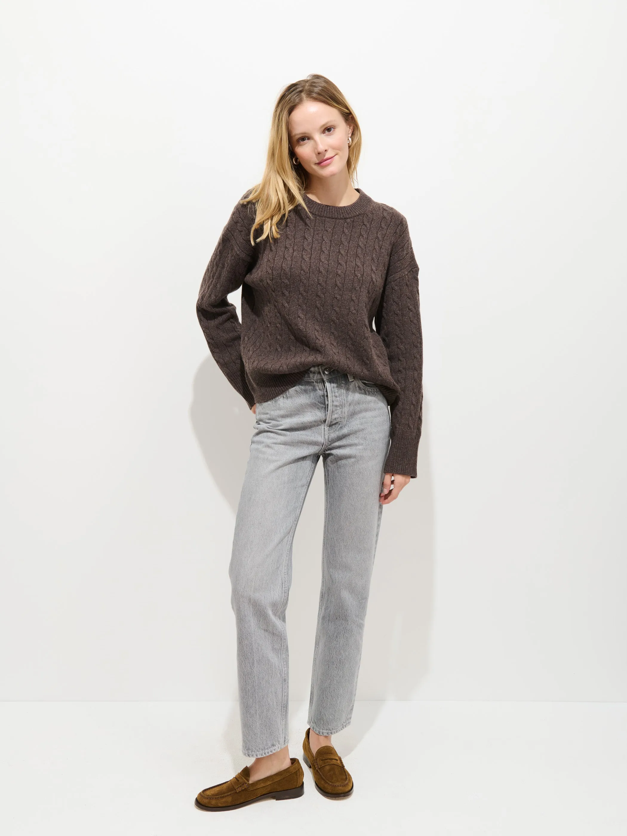 Katherine Cable Sweater In Wool Cotton sold by Alex Mill product image thumbnail 3