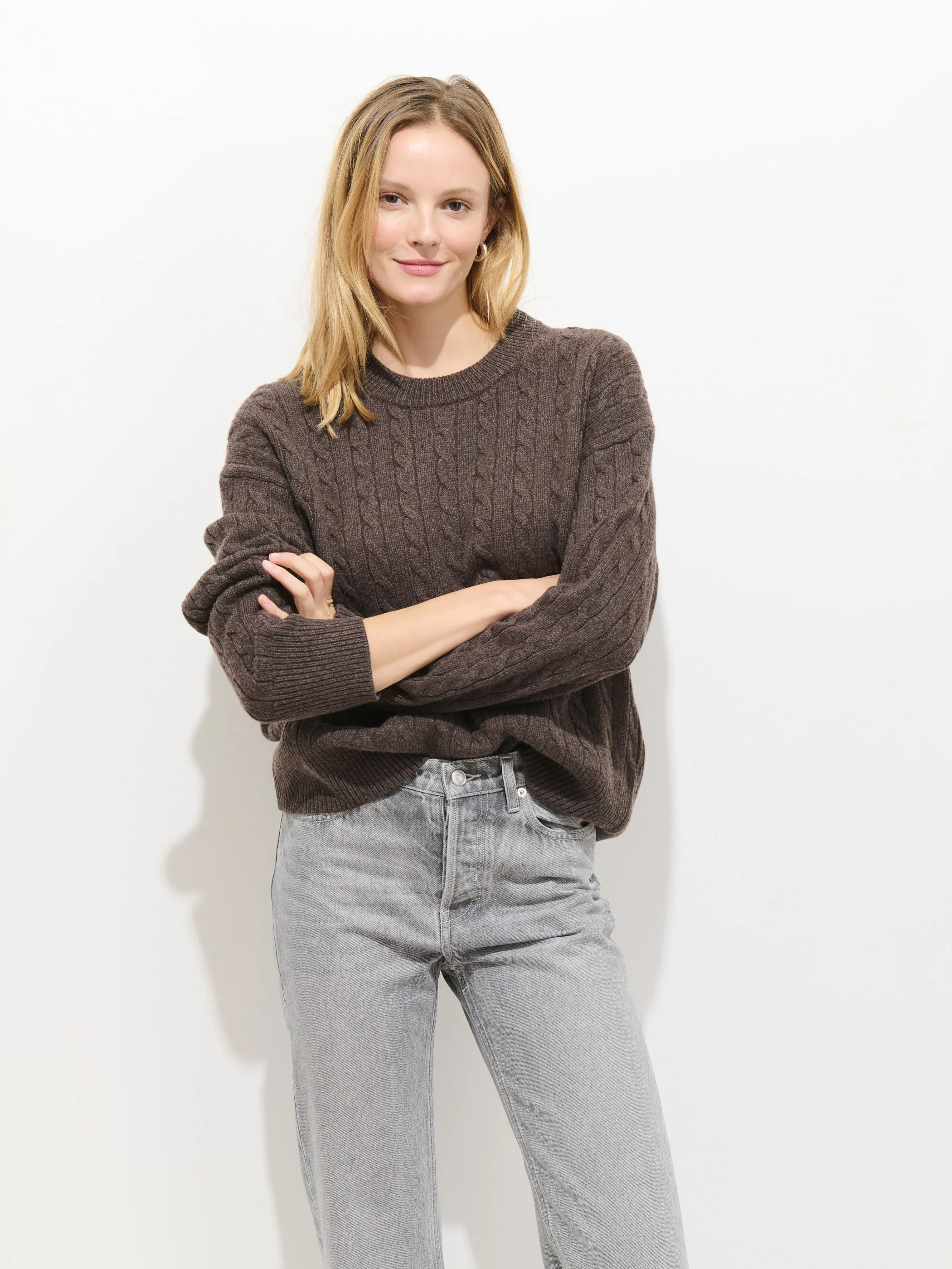 Katherine Cable Sweater In Wool Cotton sold by Alex Mill product image thumbnail 4