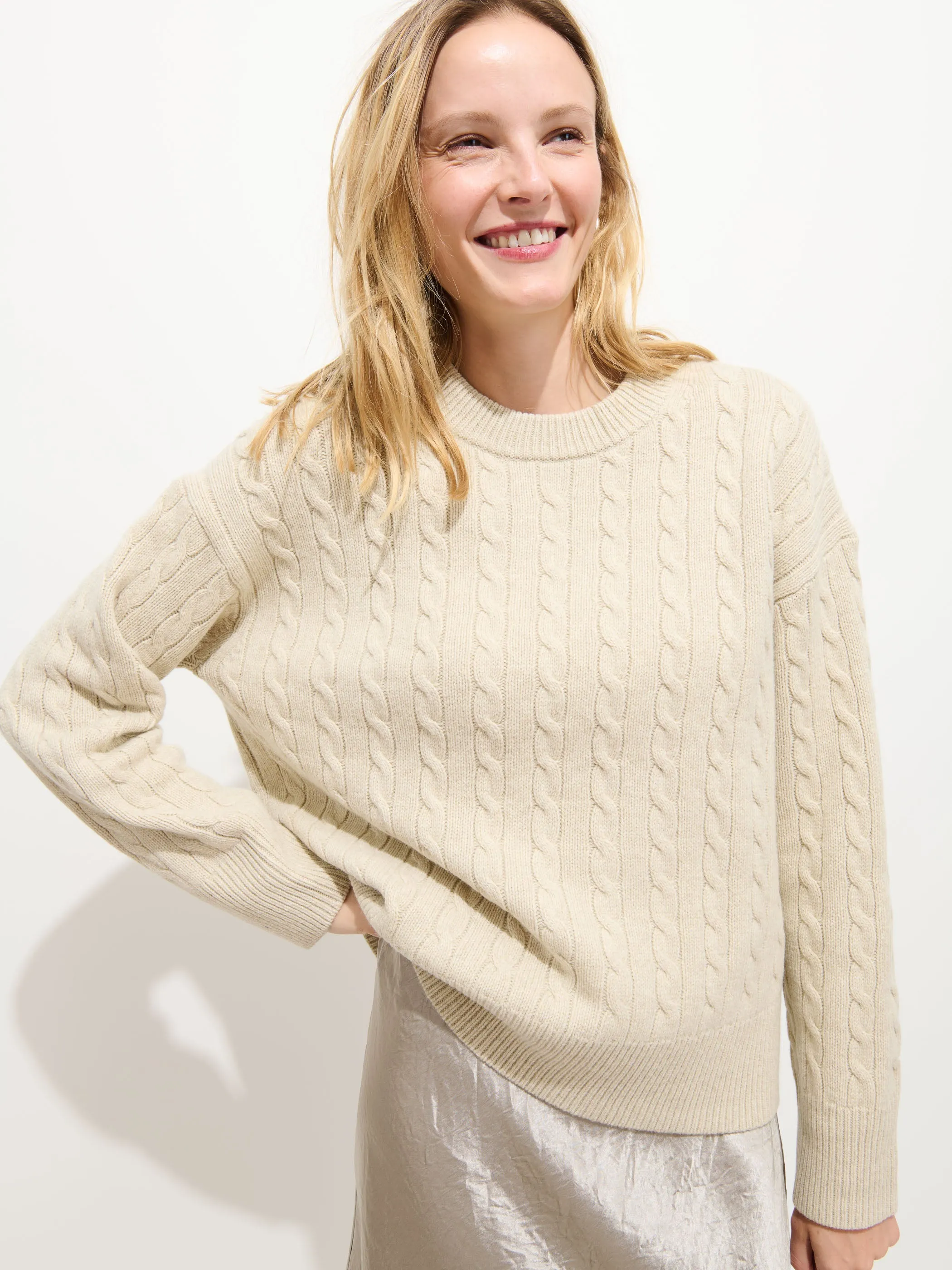 Katherine Cable Sweater In Wool Cotton sold by Alex Mill product image thumbnail 4