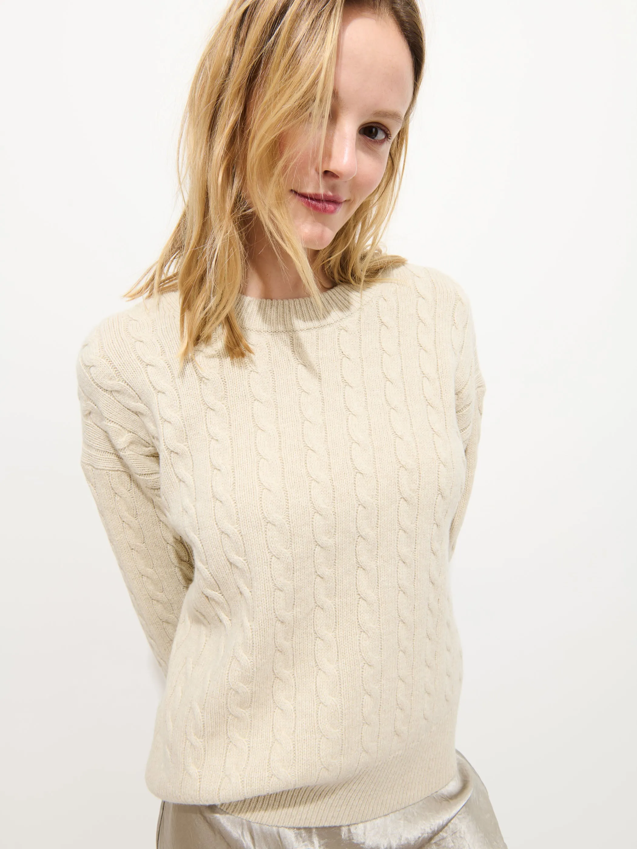 Katherine Cable Sweater In Wool Cotton sold by Alex Mill product image thumbnail 5