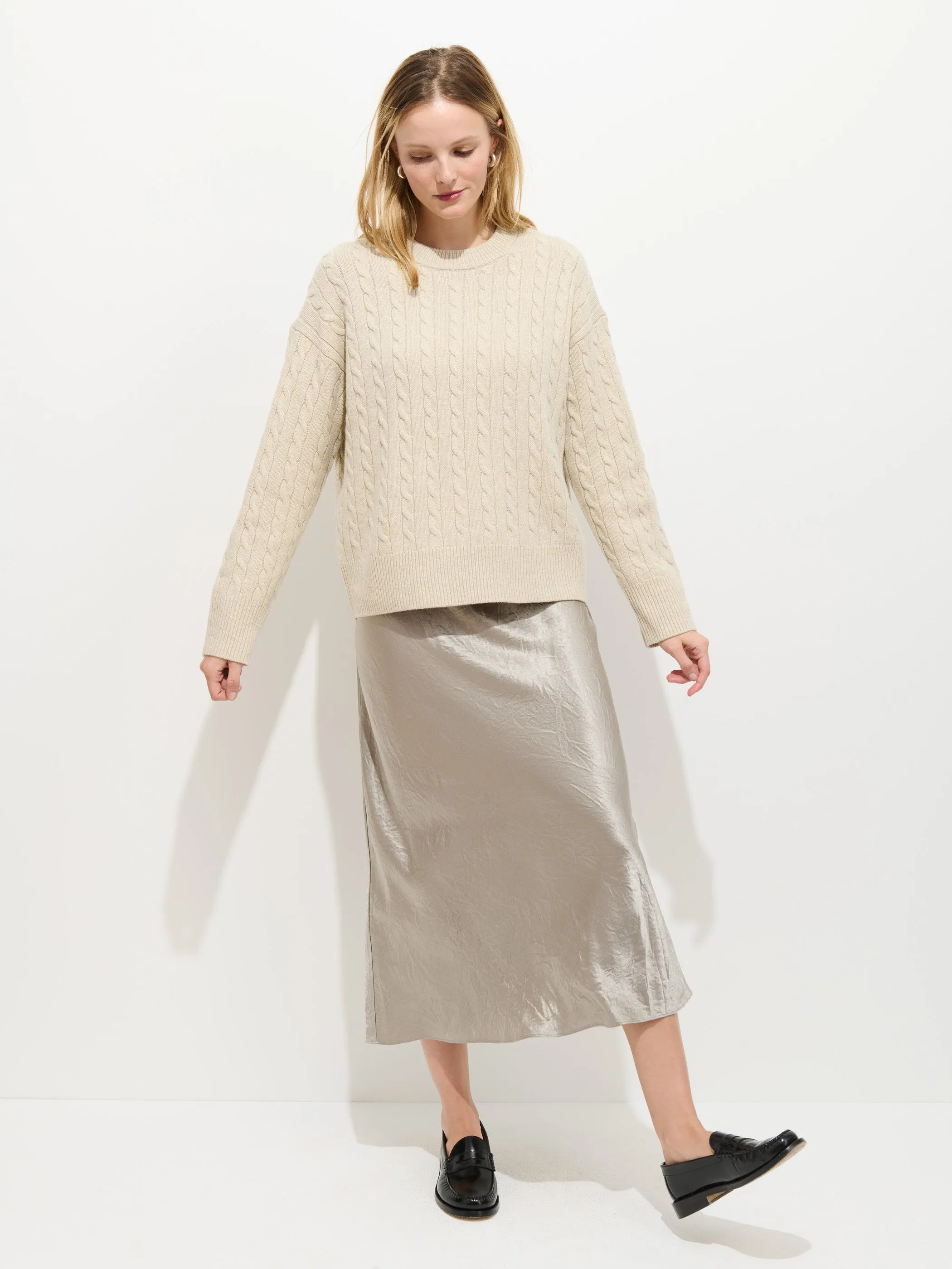 Katherine Cable Sweater In Wool Cotton sold by Alex Mill product image thumbnail 3