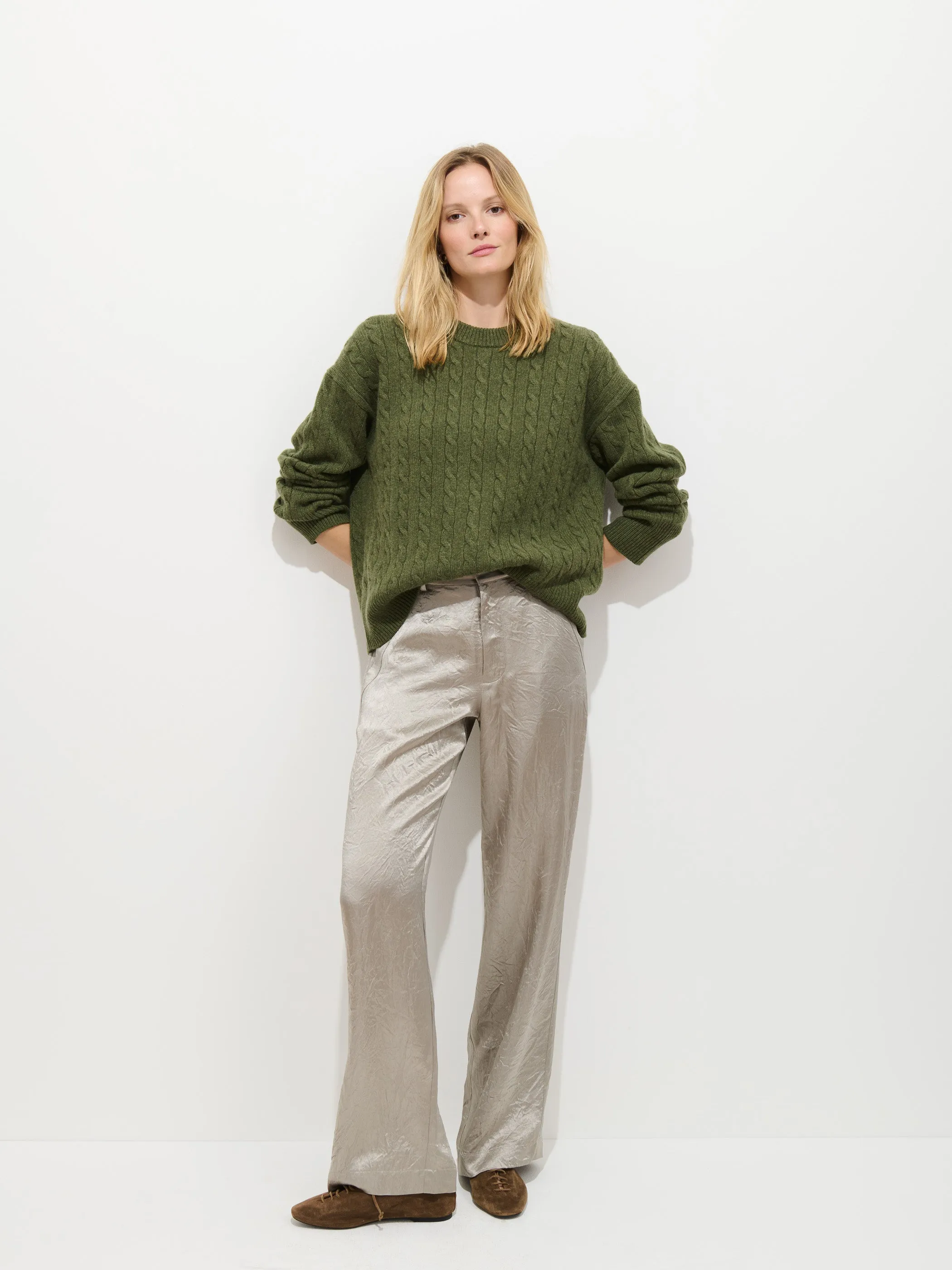 Katherine Cable Sweater In Wool Cotton sold by Alex Mill product image thumbnail 3